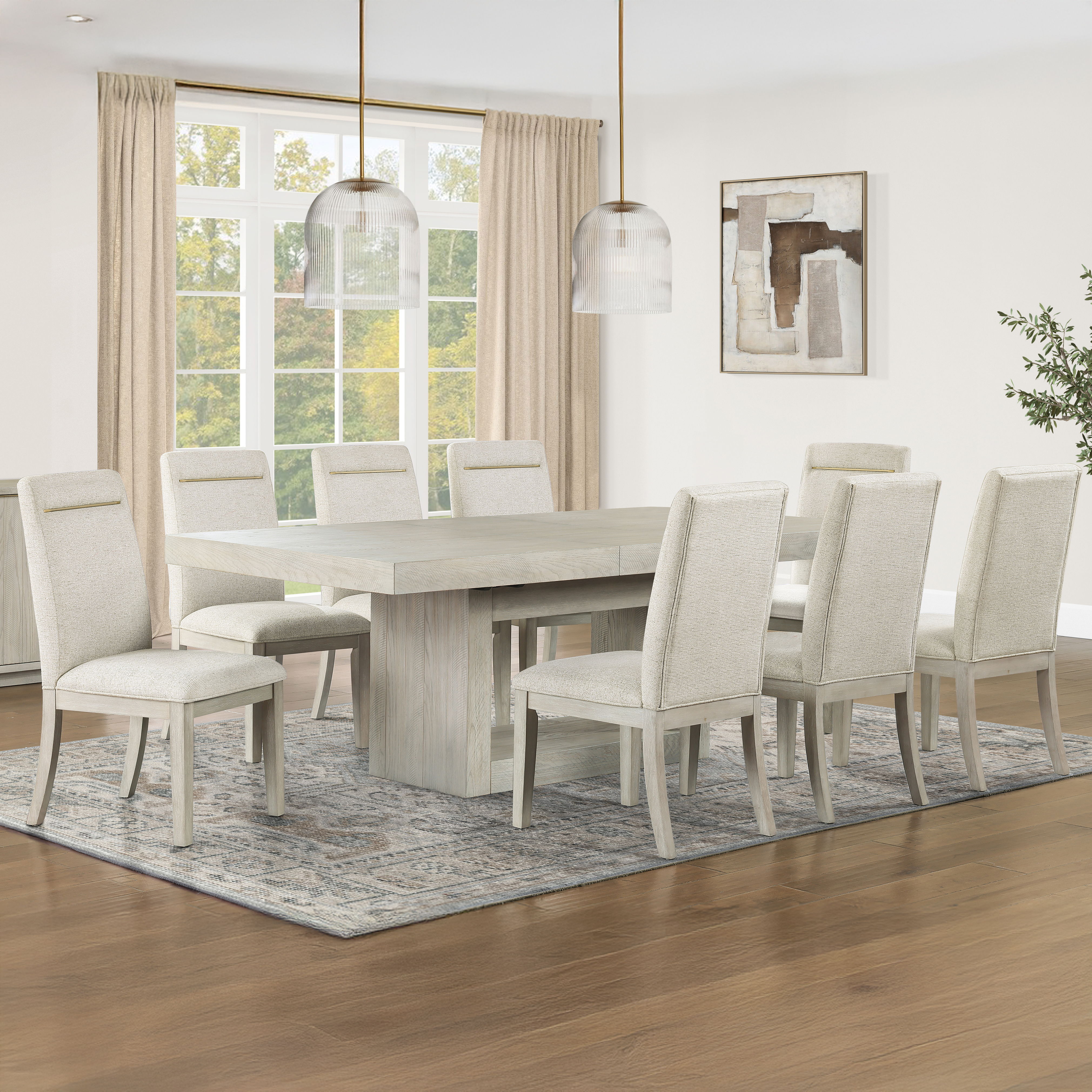 Garland - 9 Piece Dining Set - Sand
