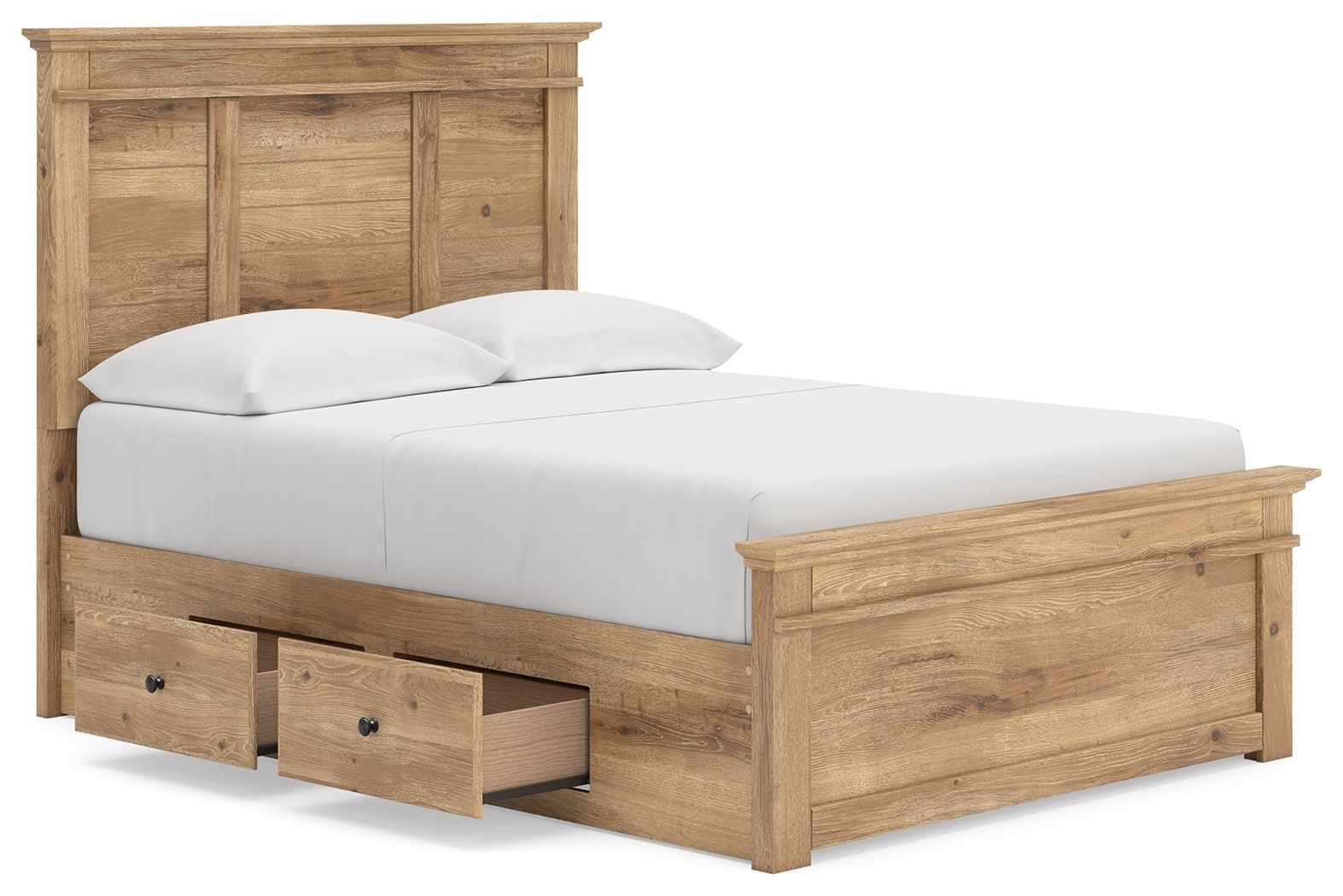 Ashley Furniture Makidern - Full Panel Storage Bed With 2 Under Bed Storage Units - Tan - Image 6