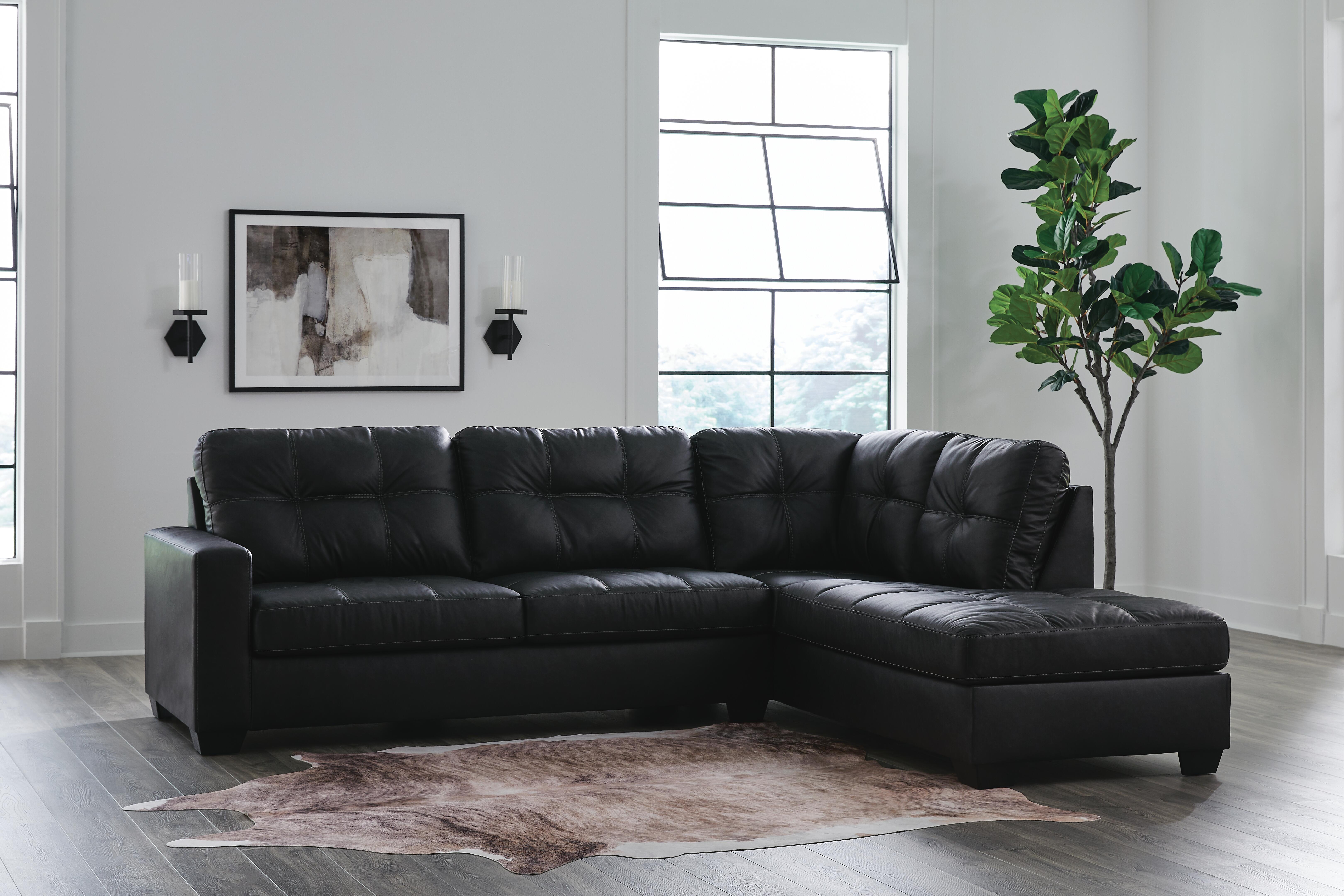 Ashley Furniture Barlin Mills - 2-Piece Sectional With Raf Corner Chaise - Carbon - Image 2