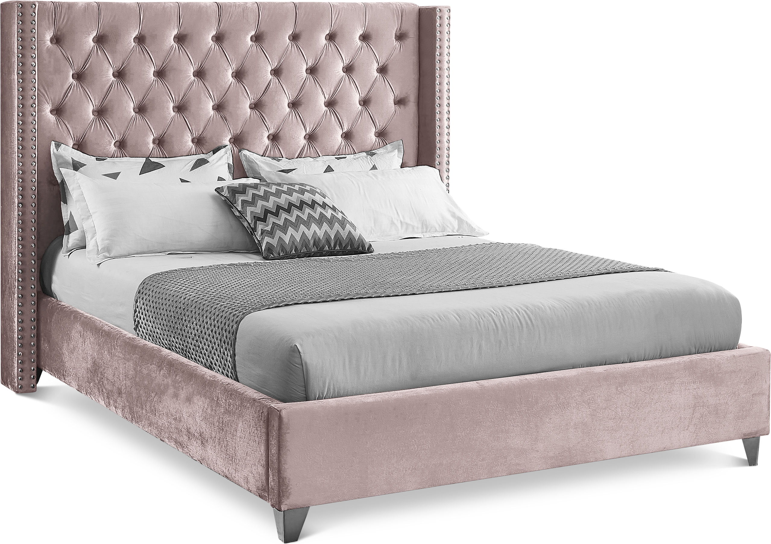 Aiden - King Bed - Pink