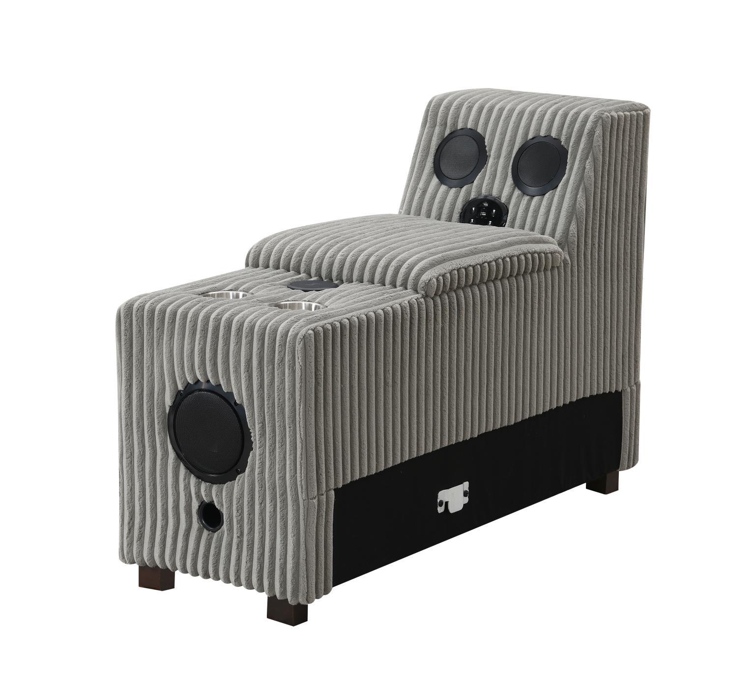 U243 - Console With Speaker & Wireless Charge - Gray
