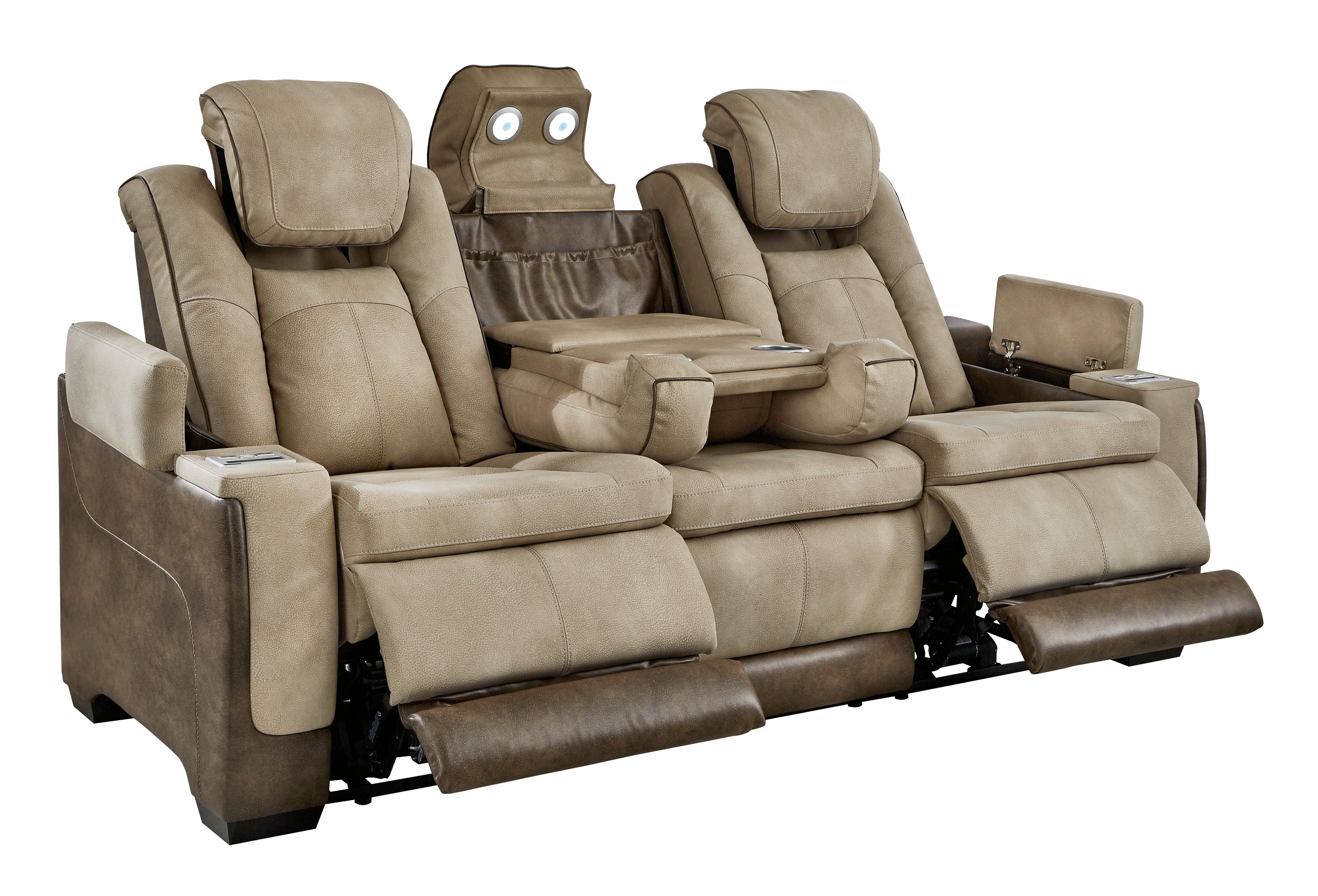Next-Gen Durapella - Power Reclining Sofa/Adj Headrest - Sand