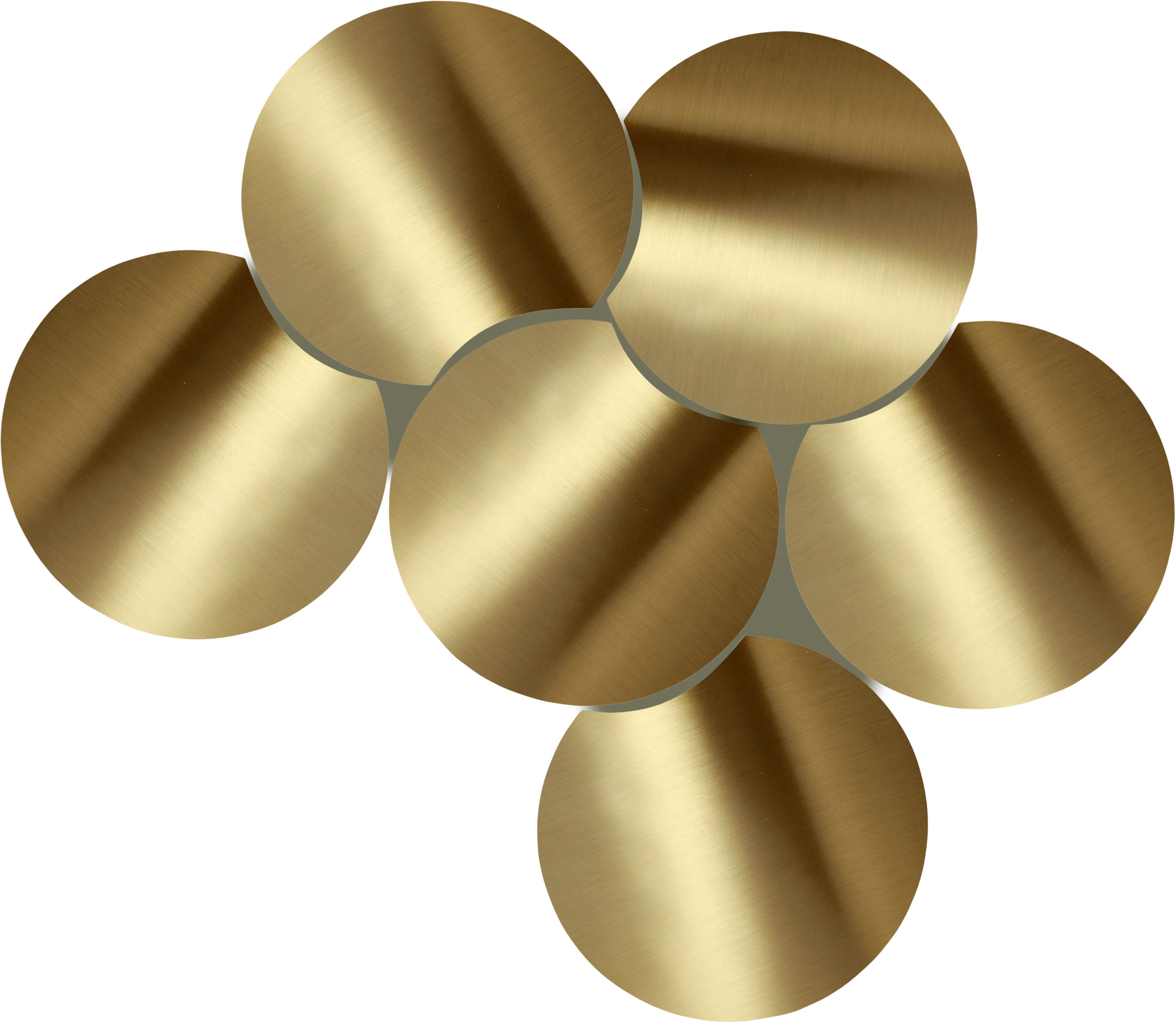 Dimple - 6 Piece Modular Coffee Table - Gold