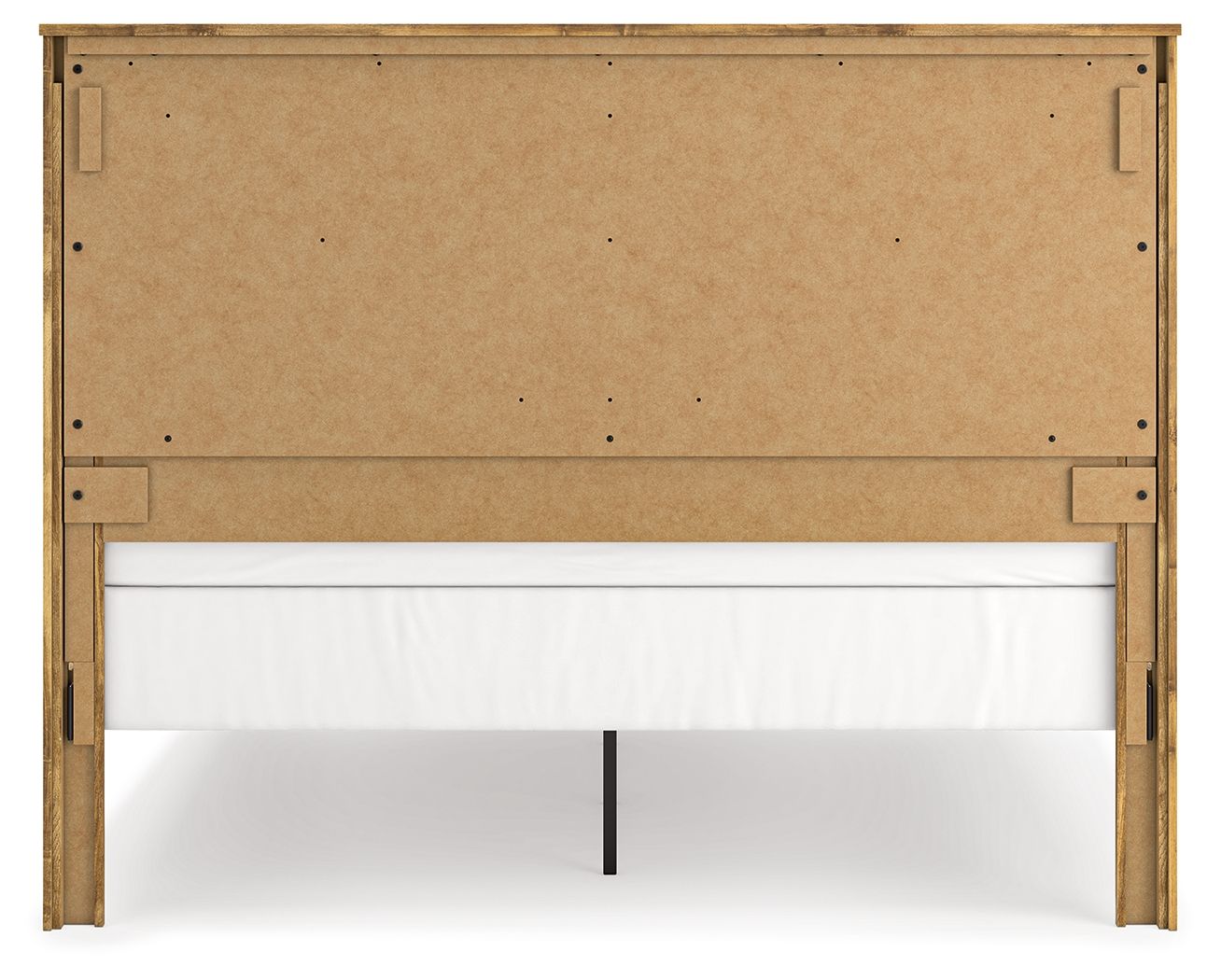 Ashley Furniture Maystonna - King Crossbuck Panel Bed - Brown - Image 7