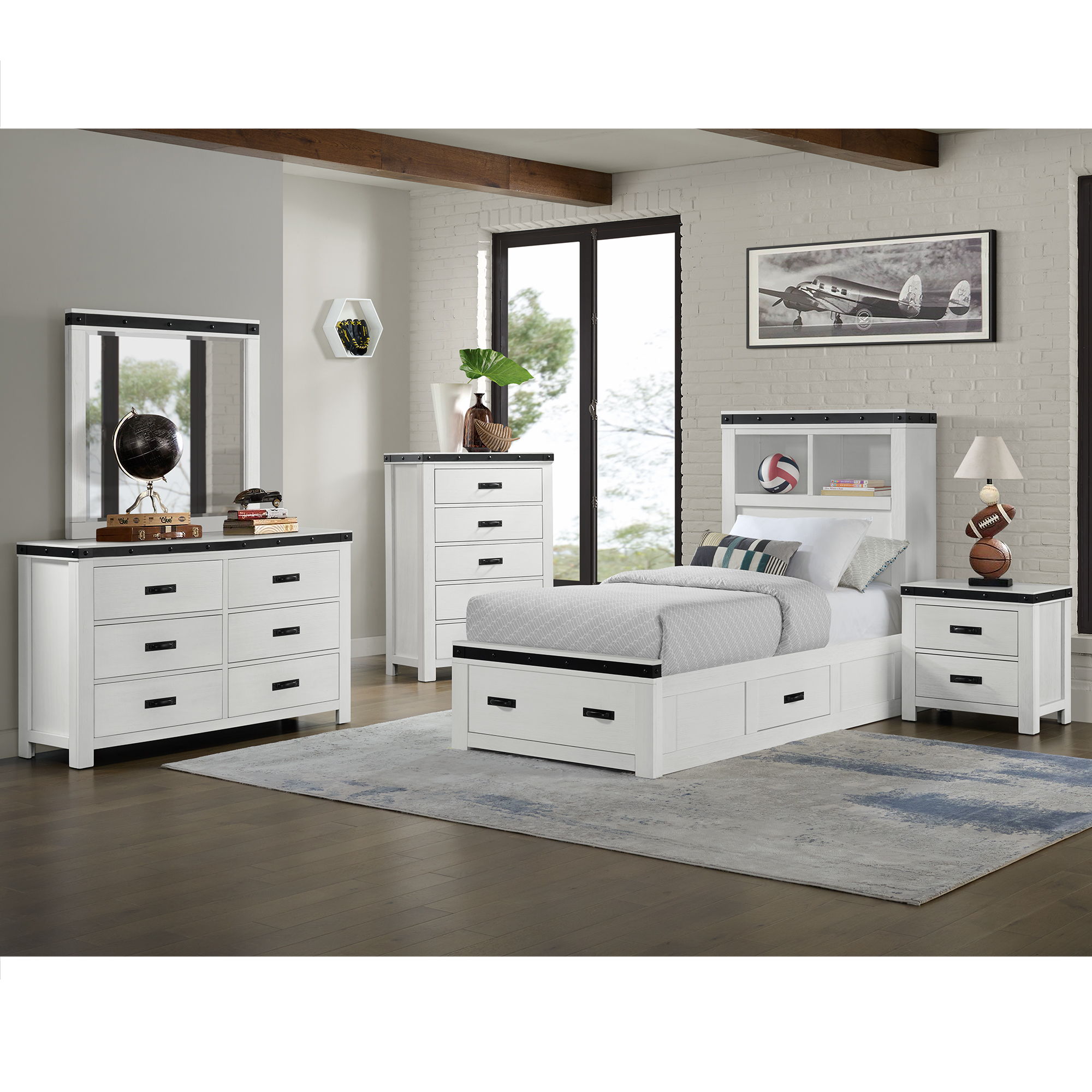 Wade - Youth 6-Drawer Dresser - White