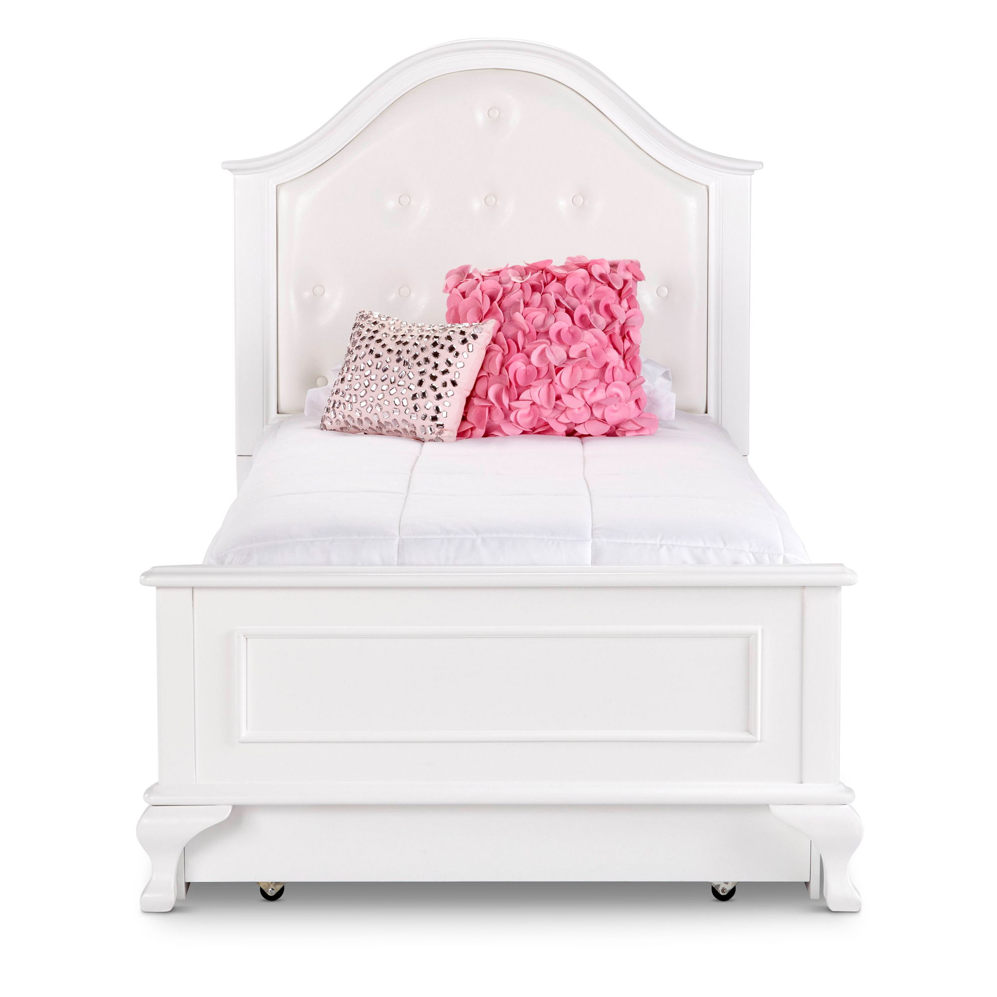 Jesse - Twin Panel With Trundle 6 Piece Bedroom Set - White