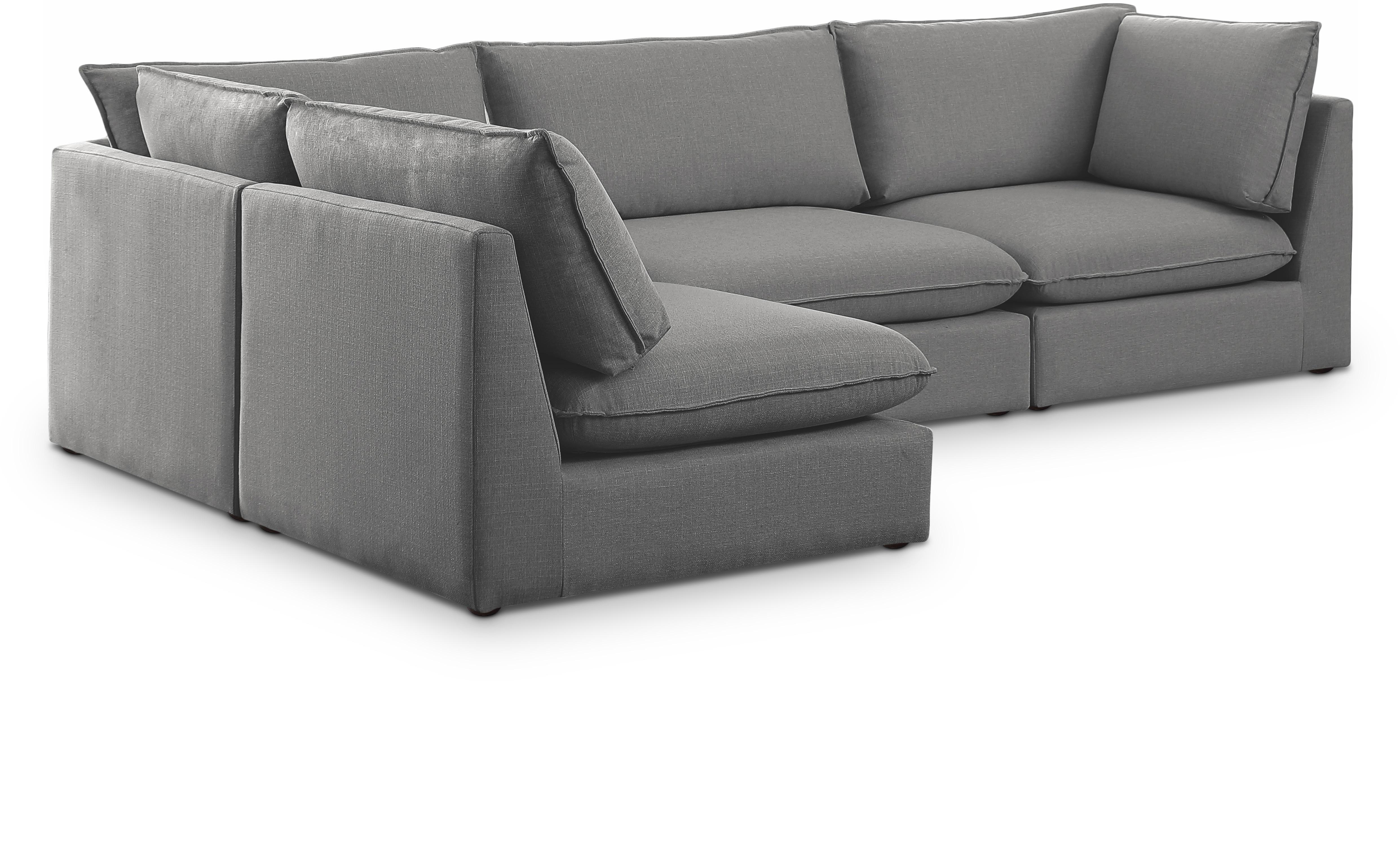 Mackenzie - 4 Piece Modular Sectional - Gray