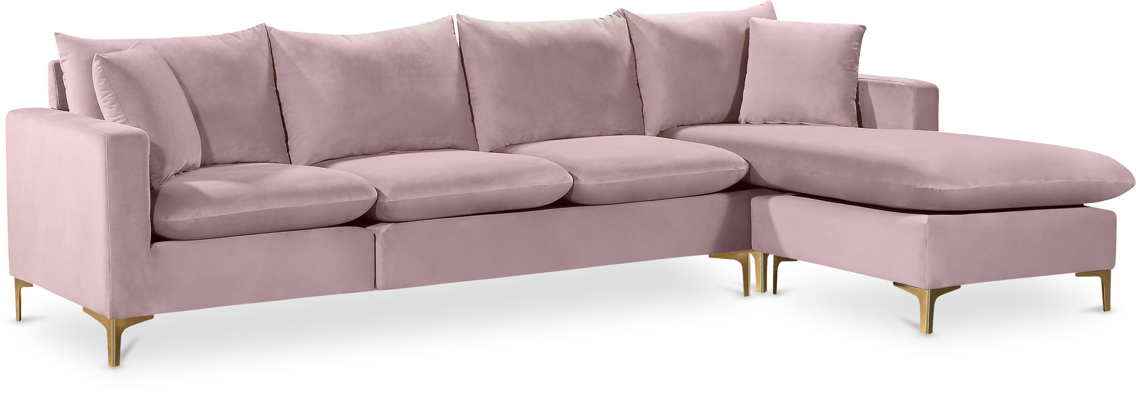 Naomi - 2 Piece. Reversible Sectional - Pink