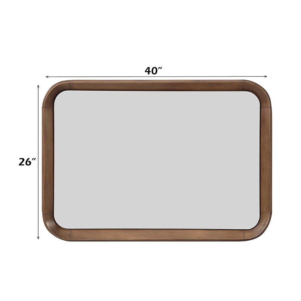 Harvey - Accent Mirror - Walnut, dark brown, view 2