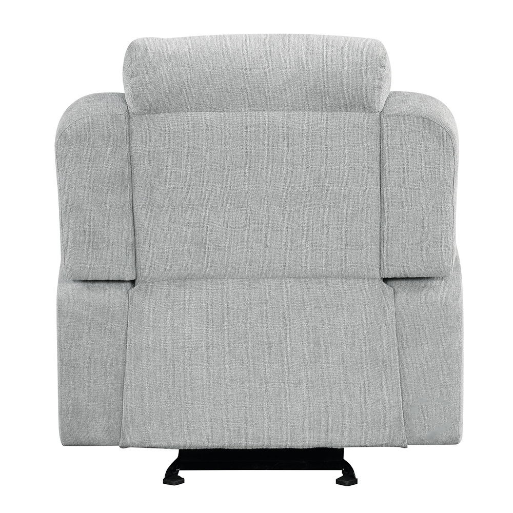 Galya - Motion Glider Recliner - Light Gray Chenille, light gray, view 4