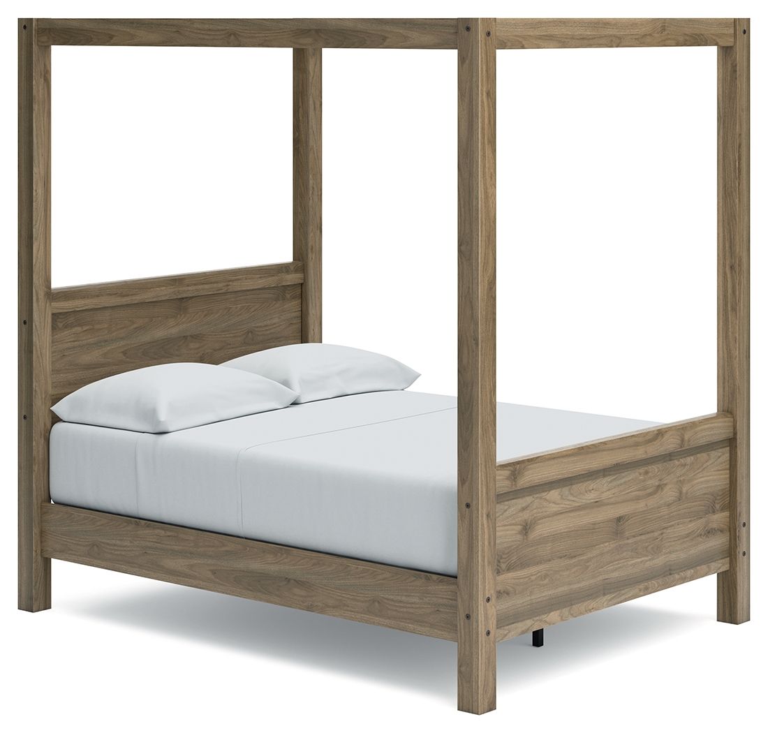 Ashley Aprilyn - Light Brown - Full Canopy Bed