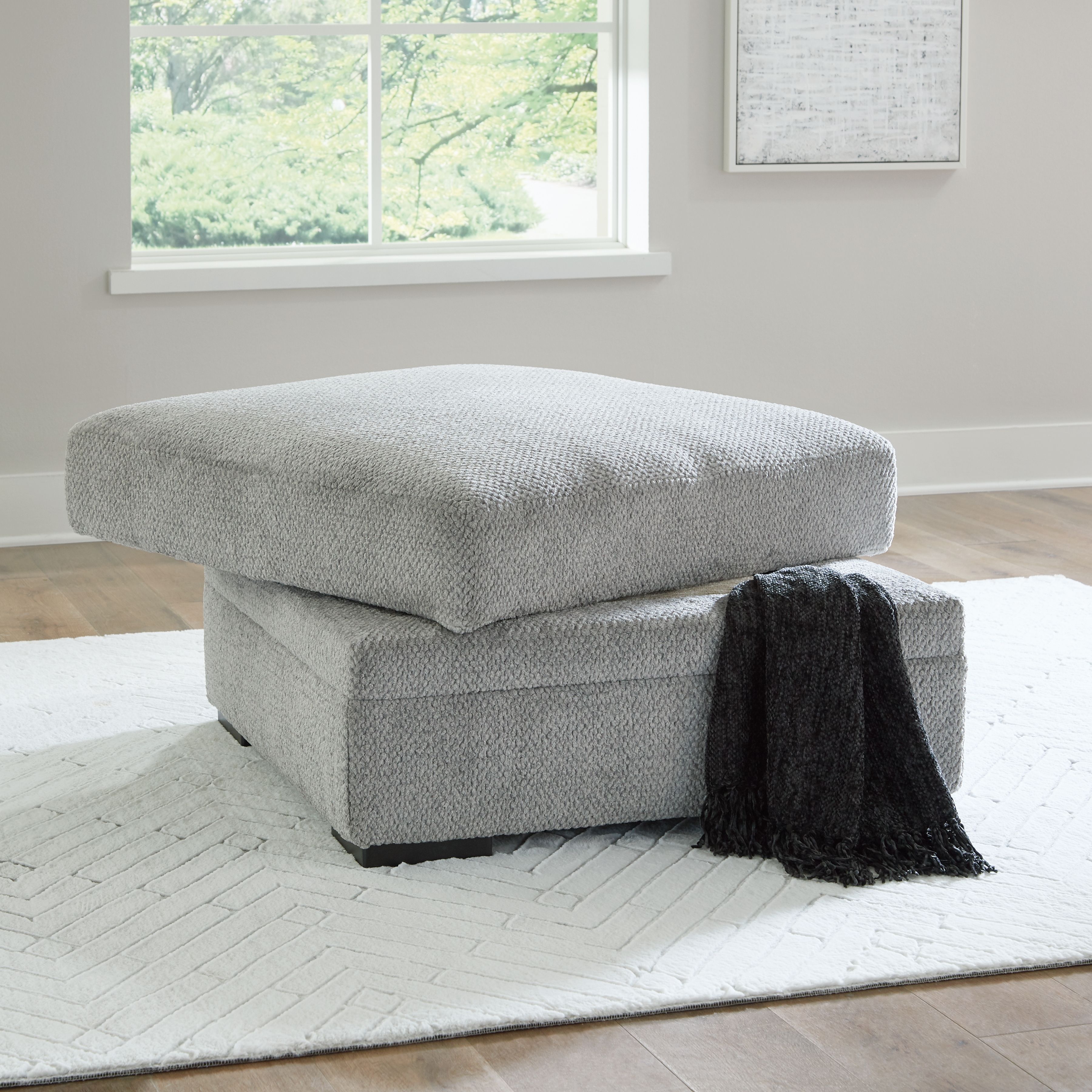 Ashley Furniture Casselbury - Ottoman With Storage - Cement - Image 6