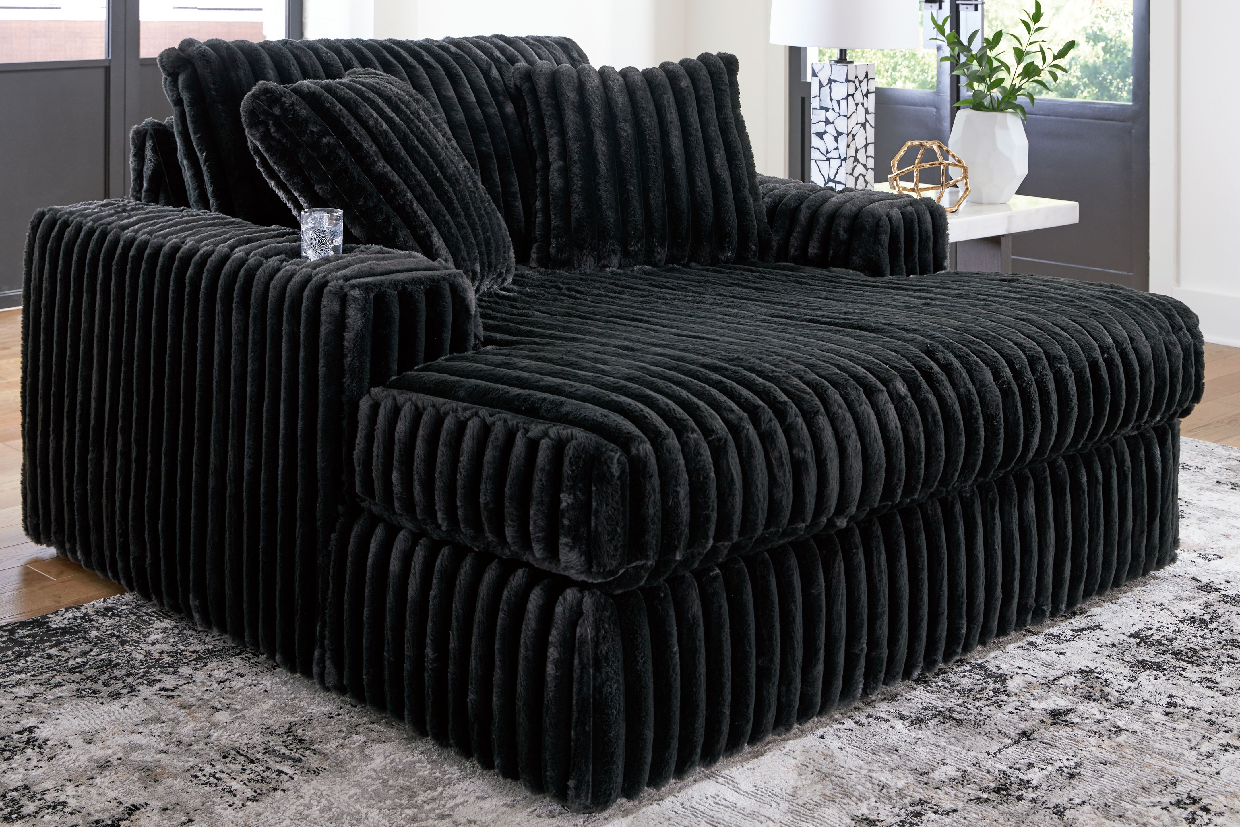 Ashley Furniture Midnight-Madness - Oversized Chaise - Onyx - Image 2
