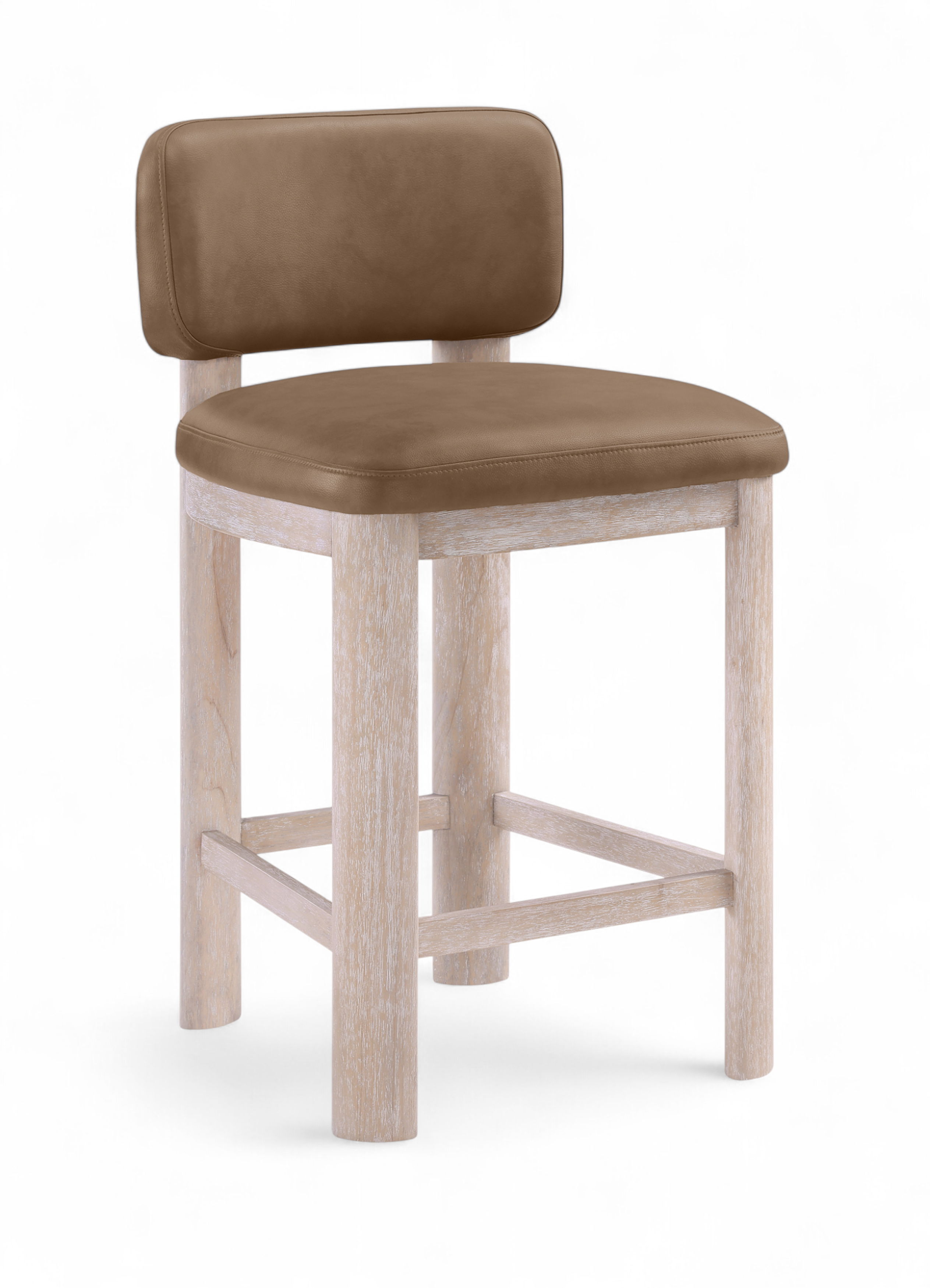 Paloma - Vegan Leather Upholstered Counter Stool (Set of 2) - Brown
