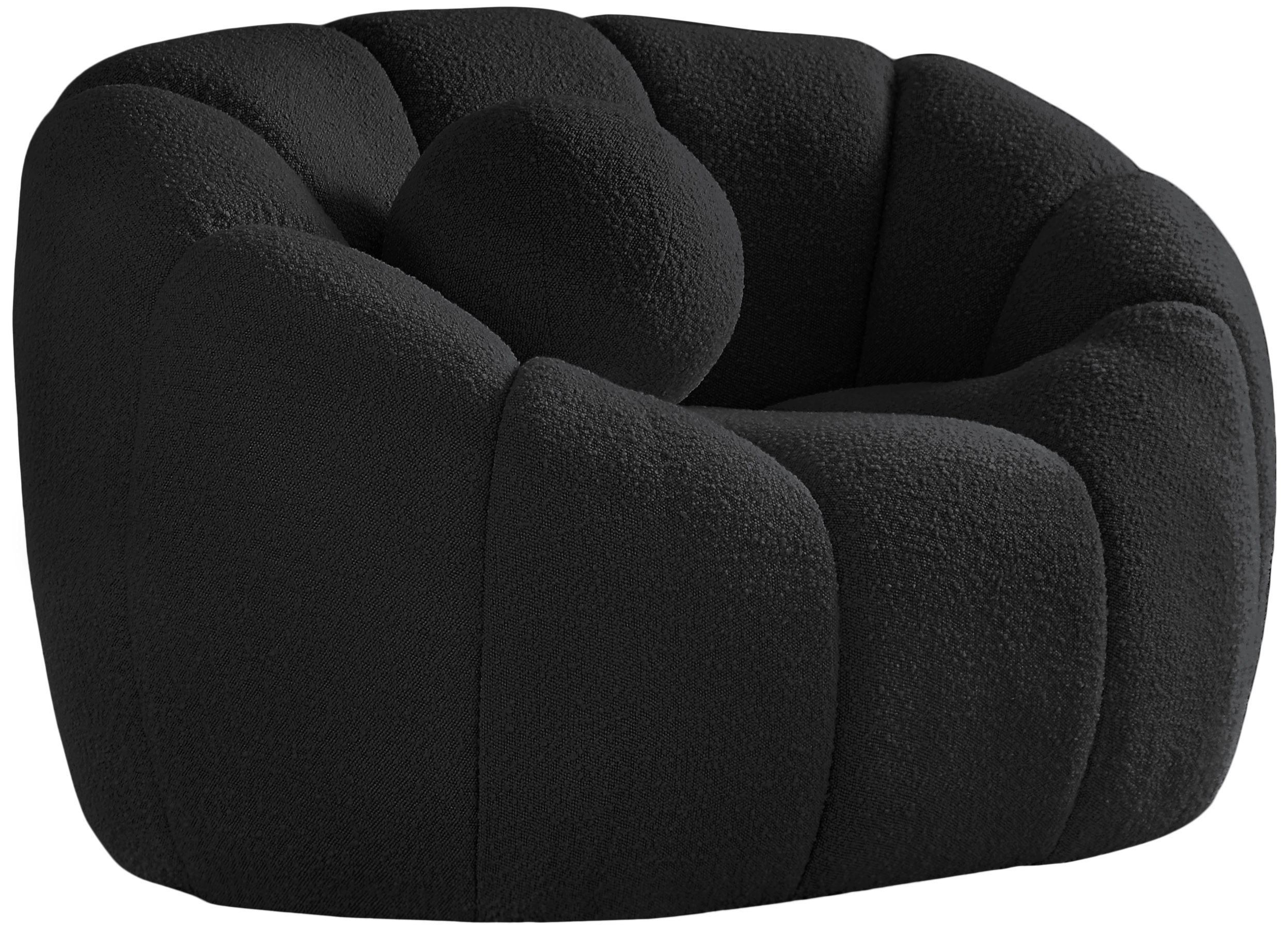 Elijah - Boucle Chair - Black