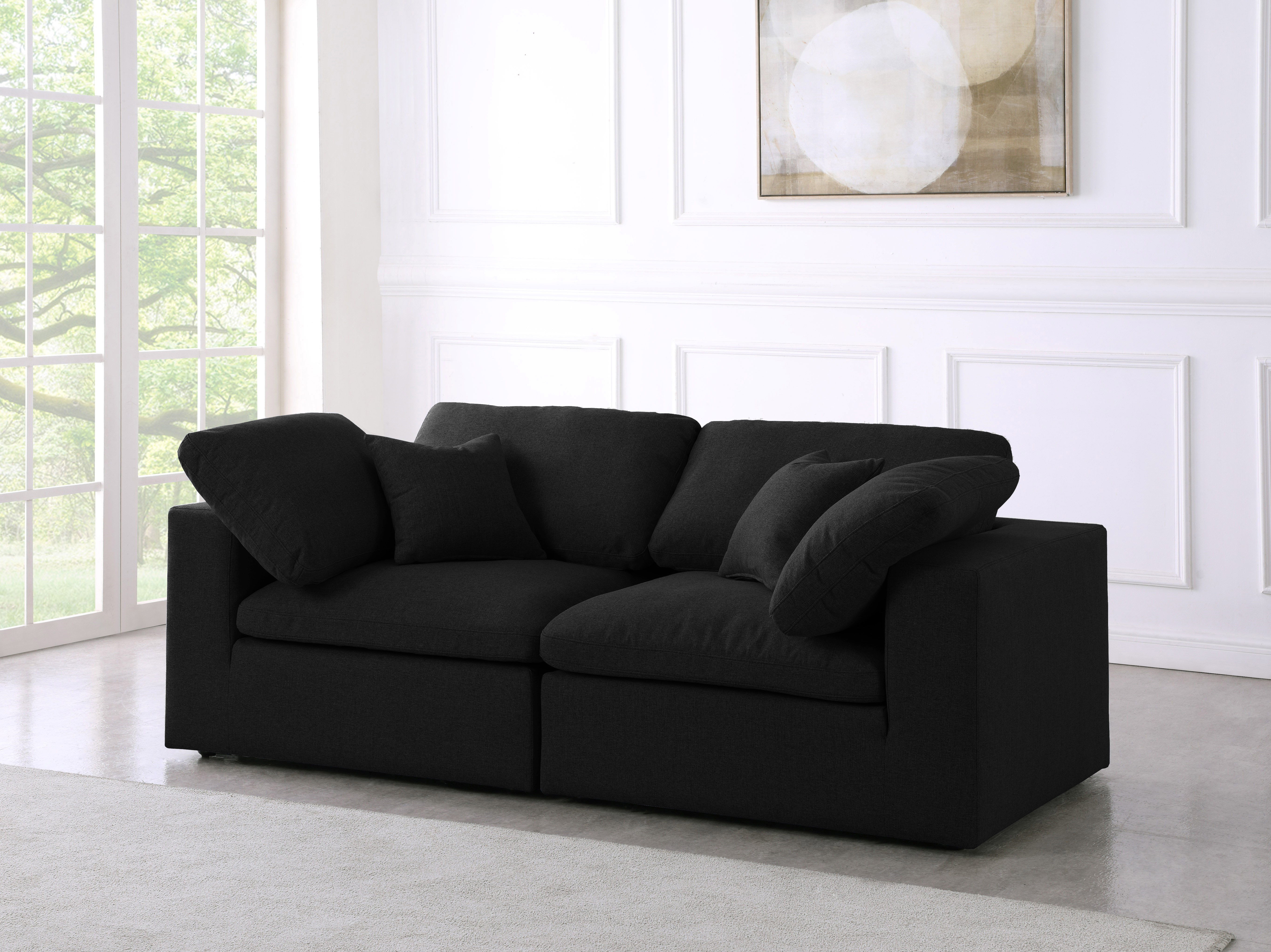 Serene - 2 Piece Modular Sofa - Black
