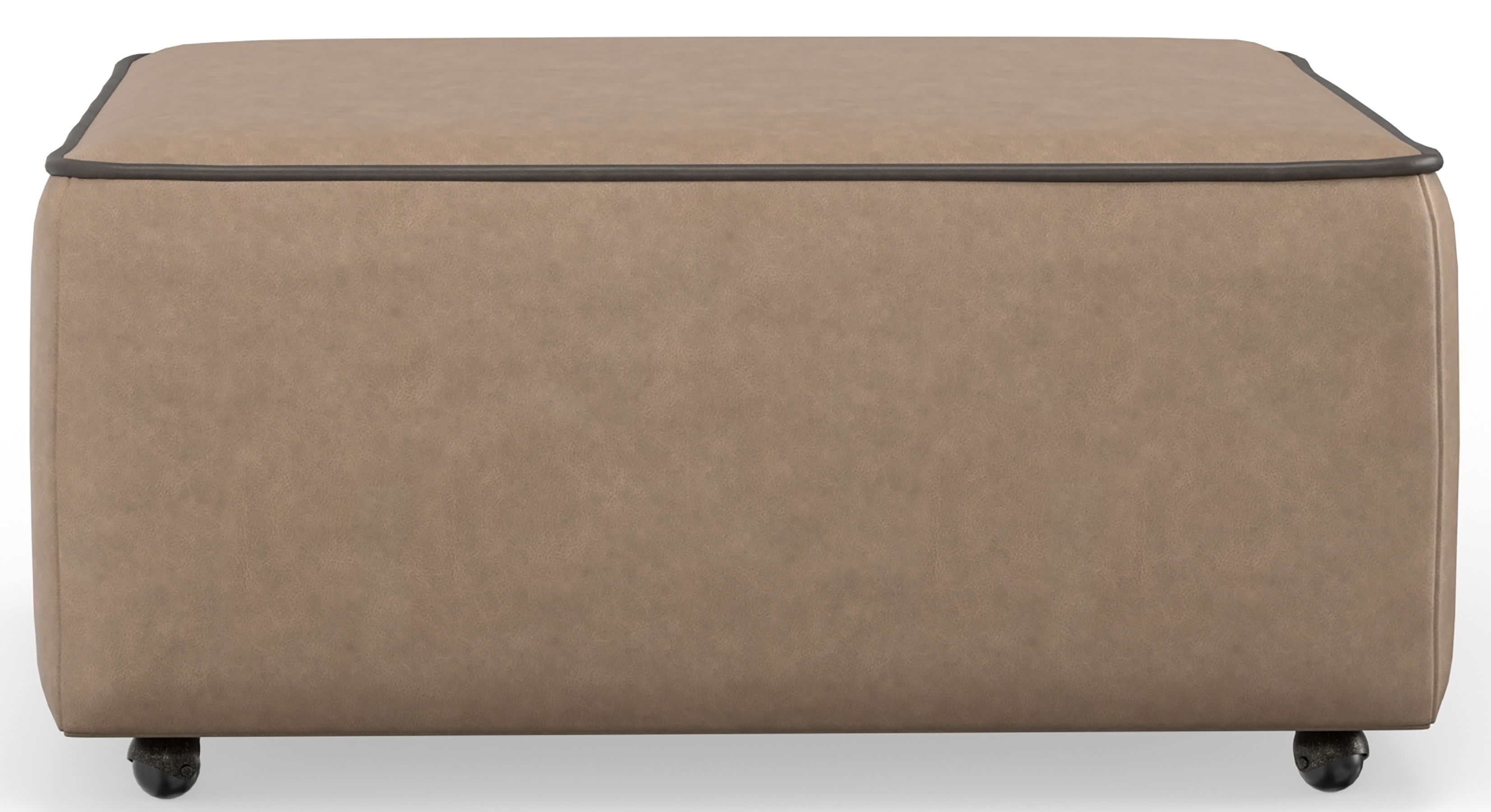 Nico - Castered Cocktail Ottoman - Khaki