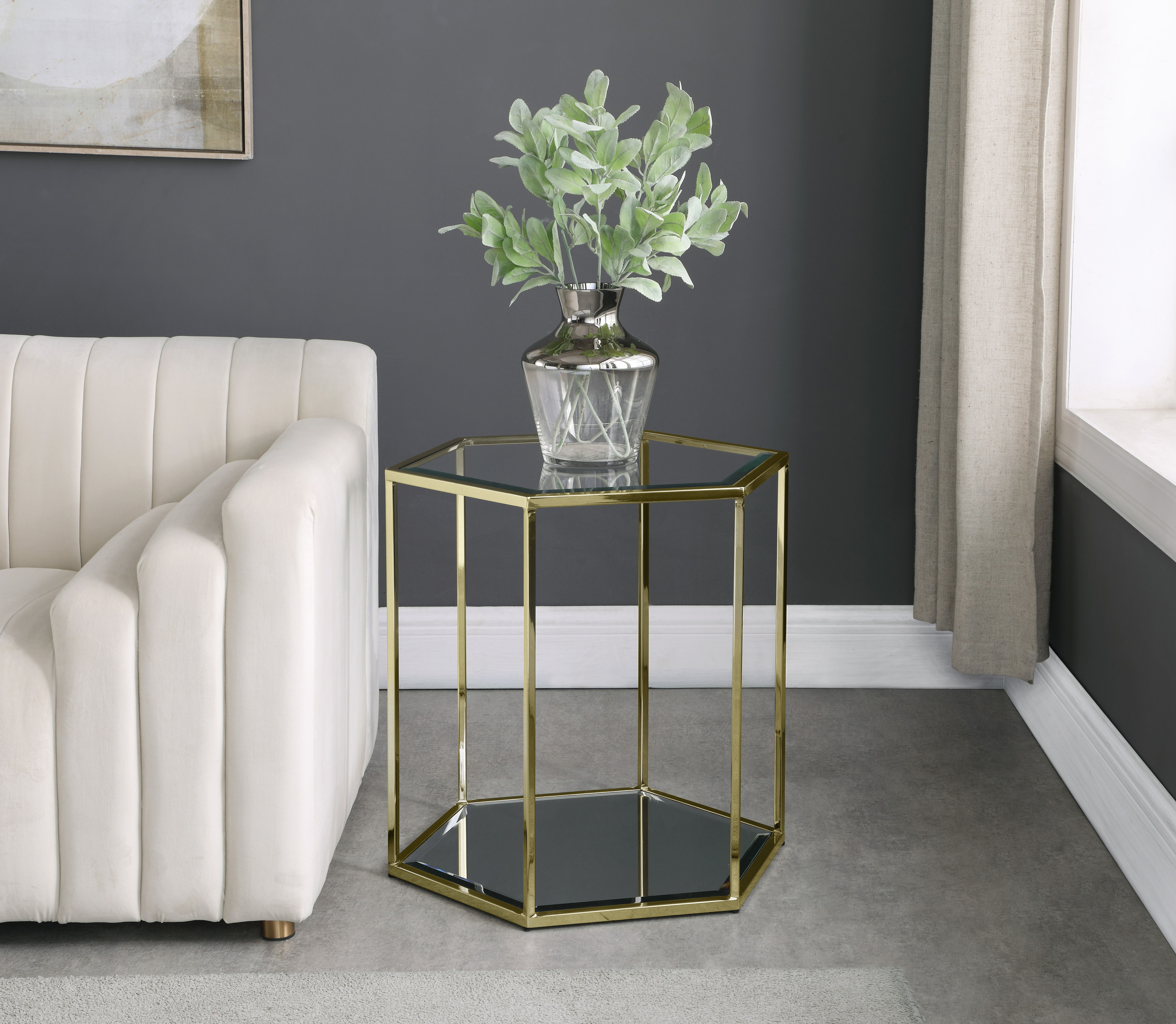 Sei - End Table - Gold