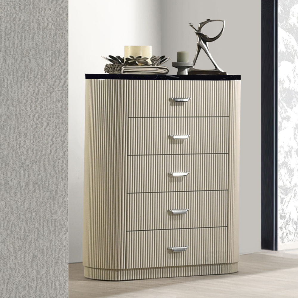 Travonte - Chest - Gray / Beige, beige