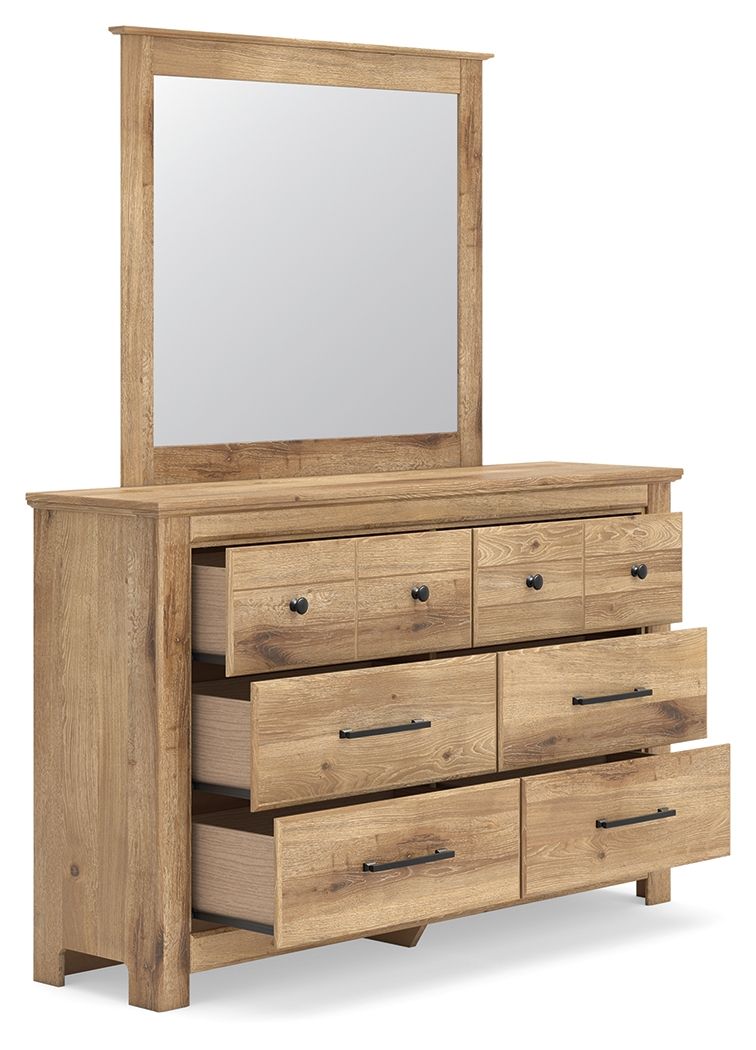 Makidern - Dresser And Mirror - Tan