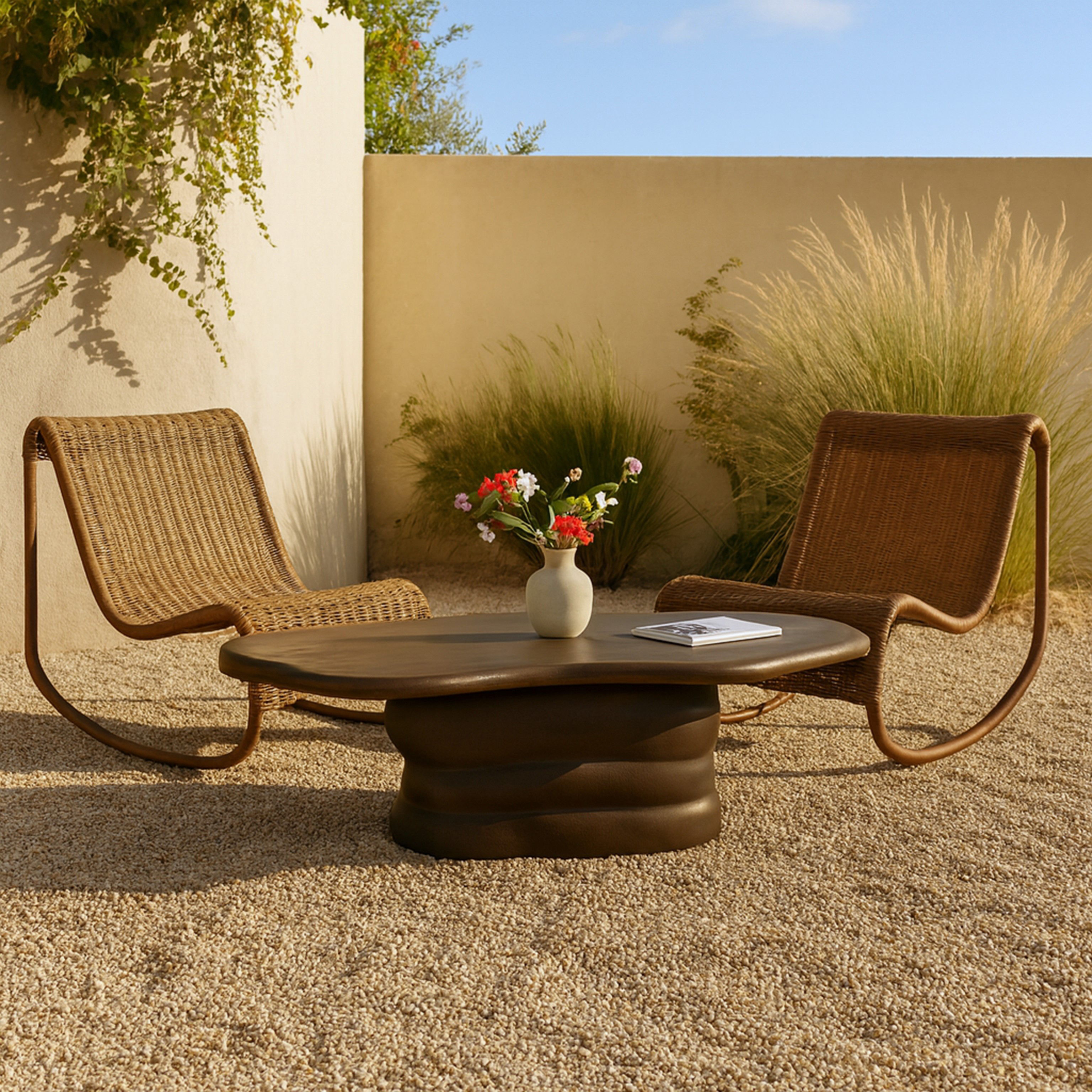 Branna - Concrete Coffee Table - Brown
