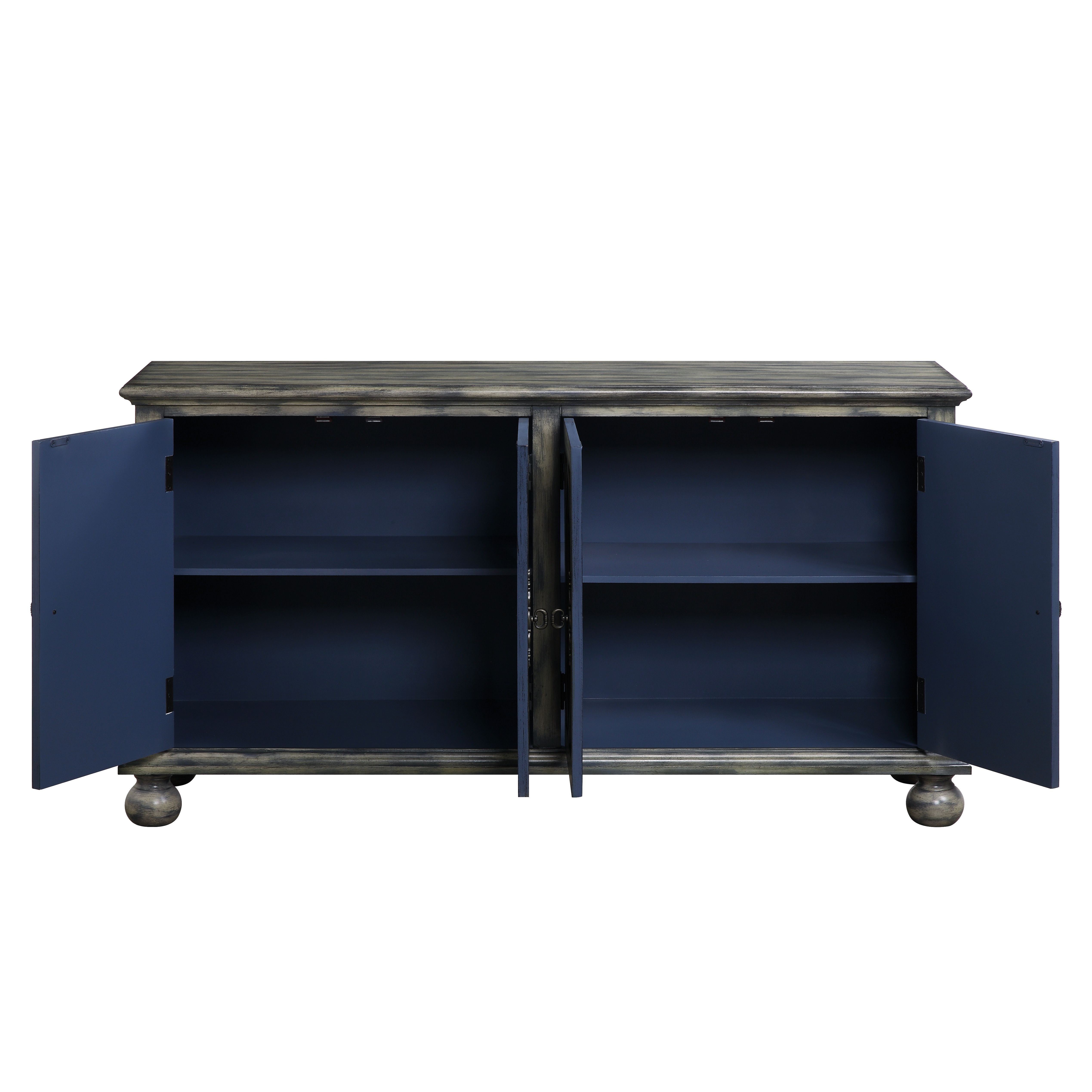 Pavan - Console Cabinet - Rustic Gray, dark gray, view 5