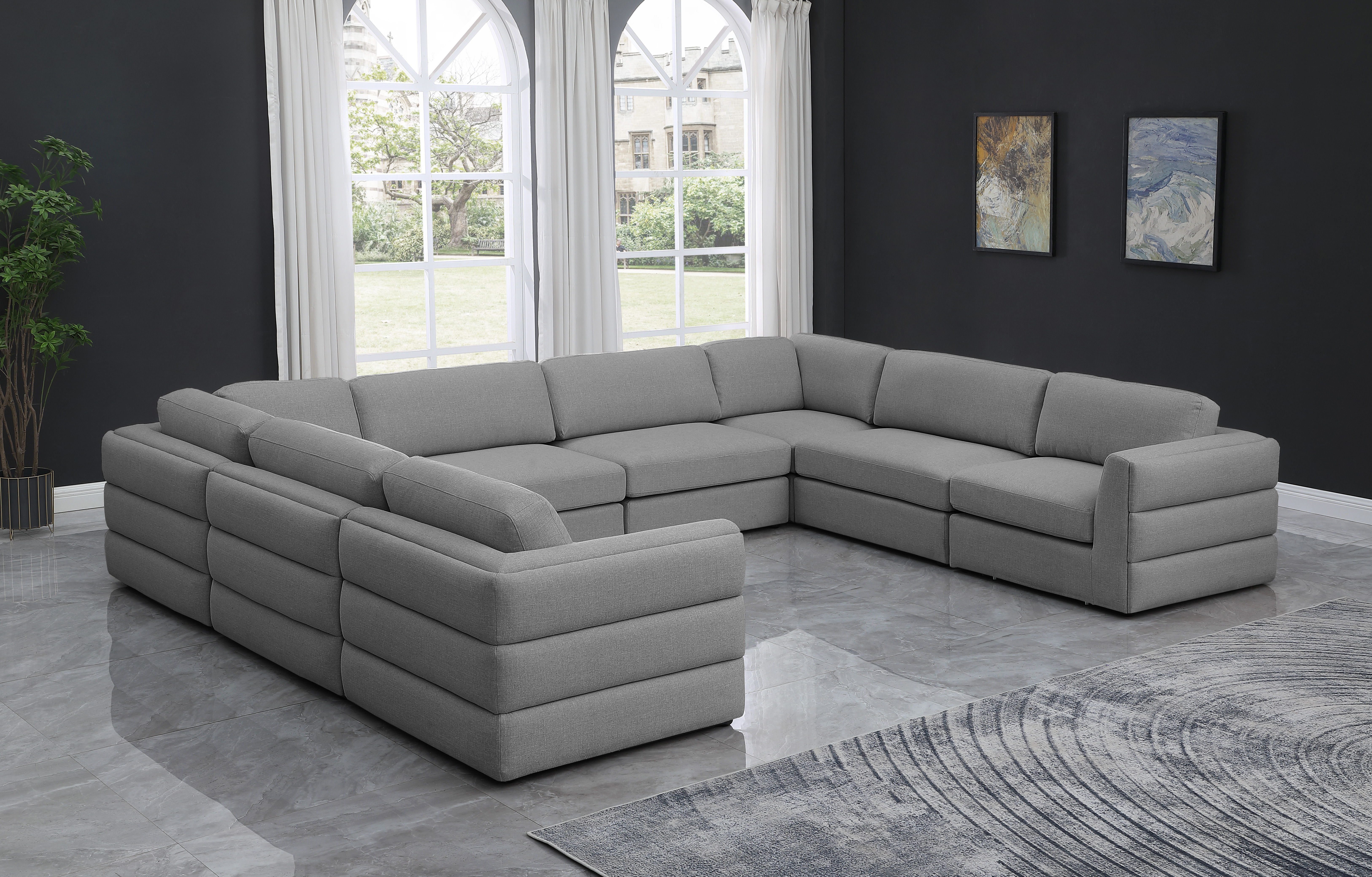 Beckham - 8 Piece Modular Sectional - Gray