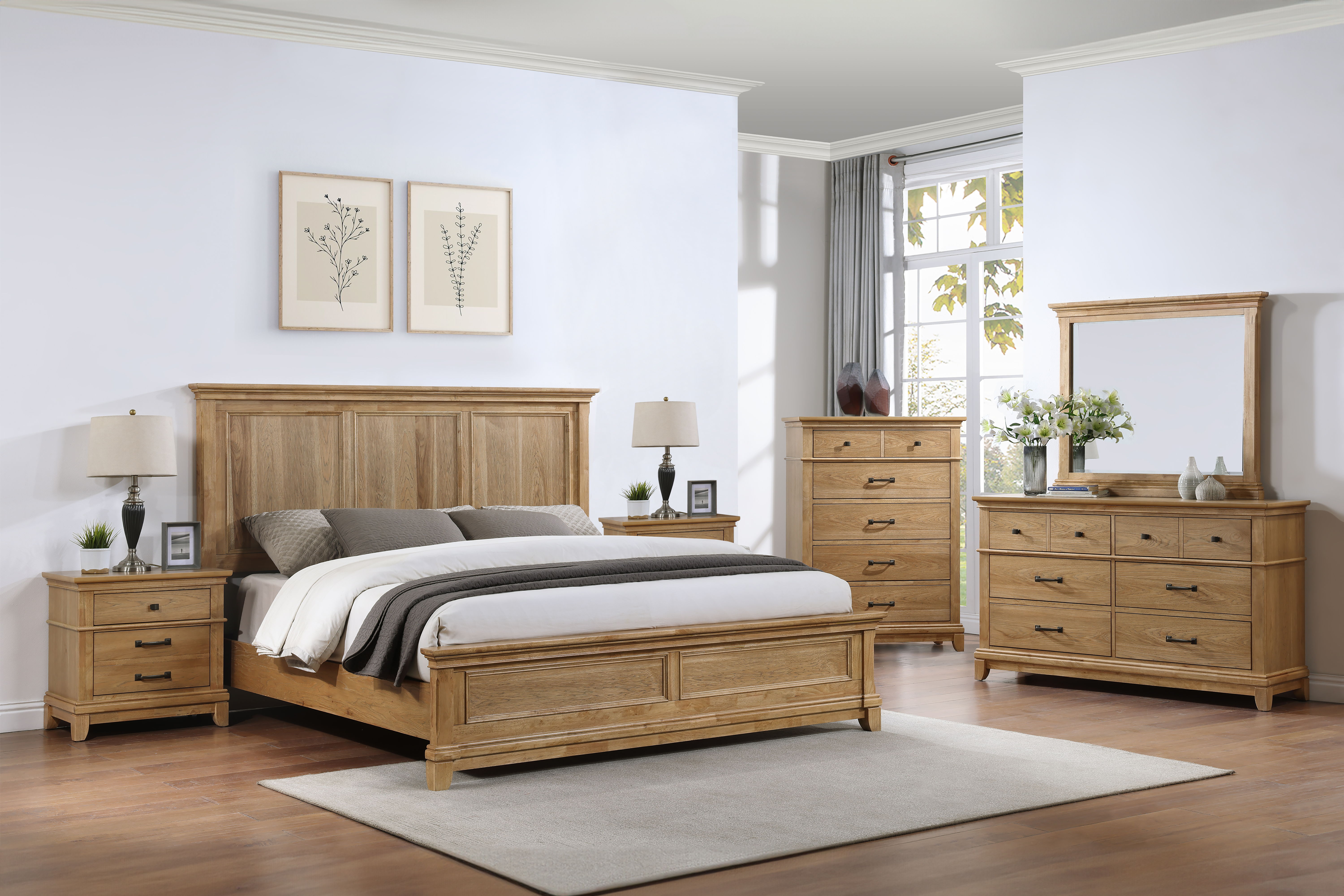 Queen · 6 Pc · Bed & Dresser & Mirror & Chest & 2 Nightstands