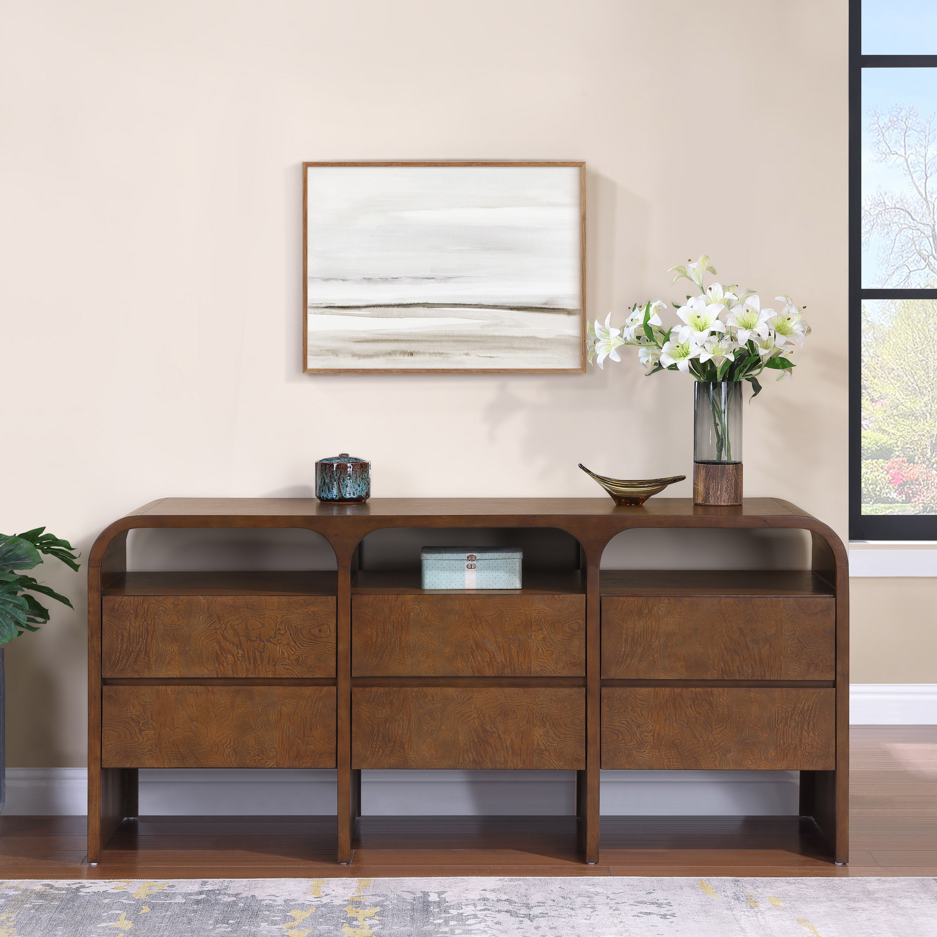 Giada - Solid Wood And Veneer Dresser - Brown