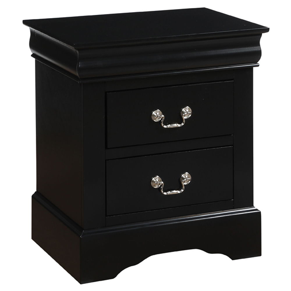 Louis Philippe III - Nightstand - Black, black, view 2