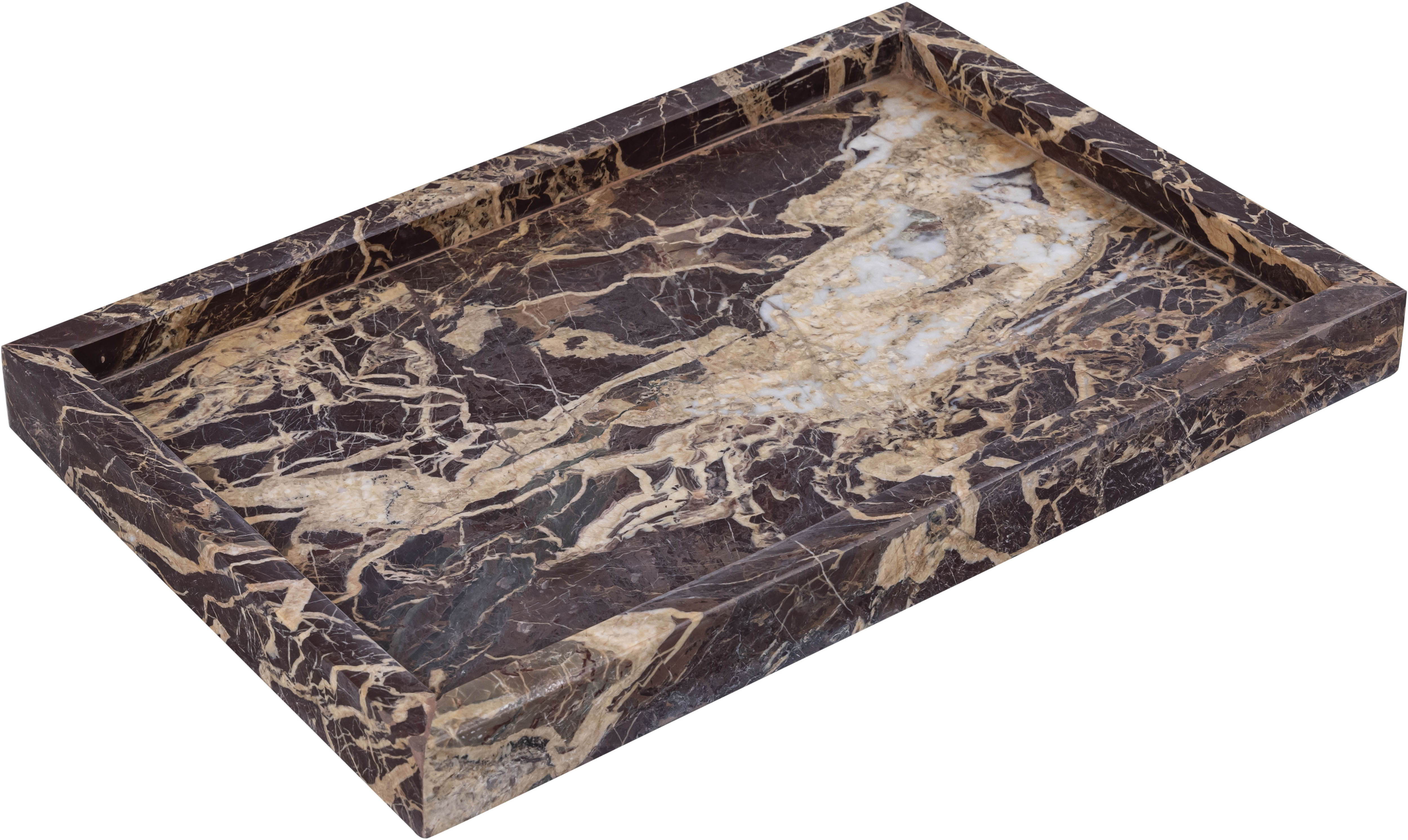 Barletta - Marble Rectangular Tray - Cherry
