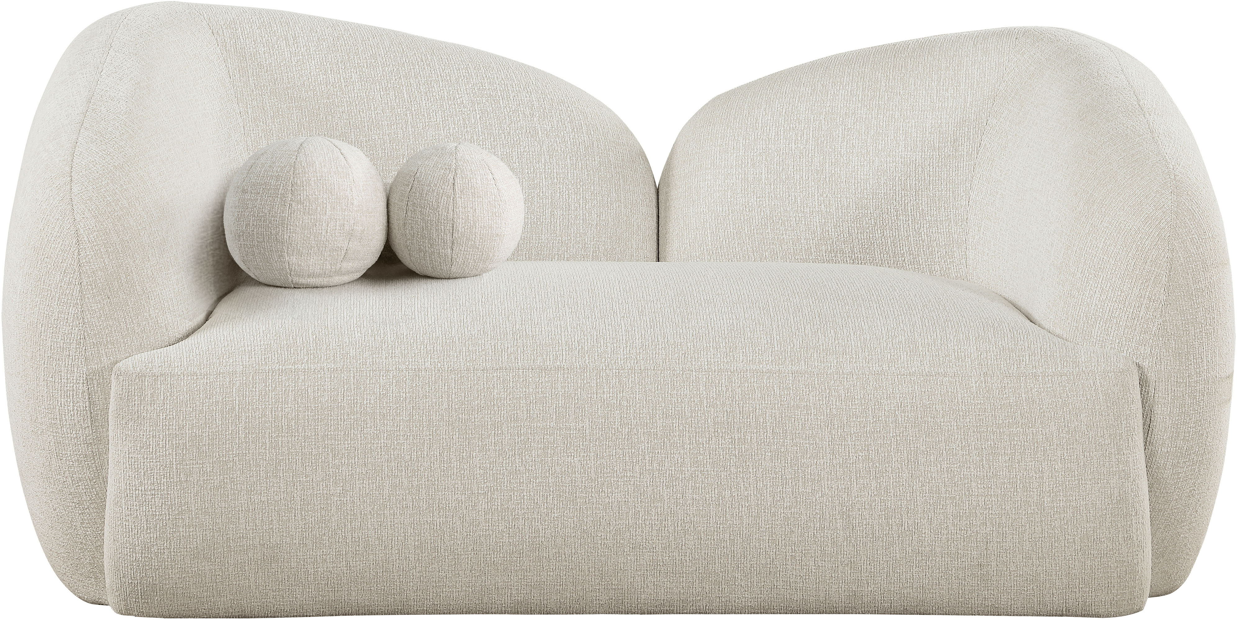 Elowen - Fabric Upholstered Loveseat - Cream