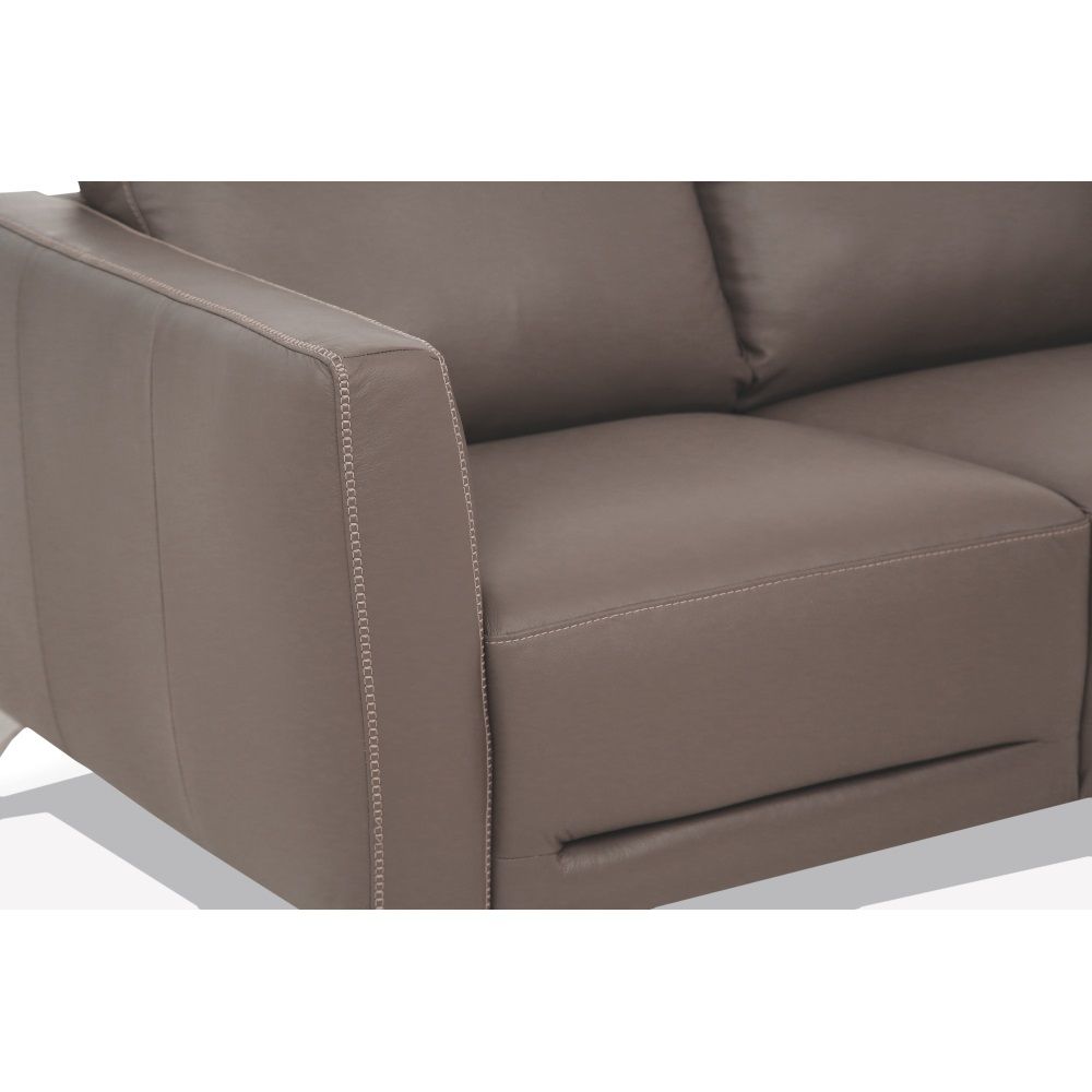 Malaga - Sofa - Taupe Leather, dark brown, view 3