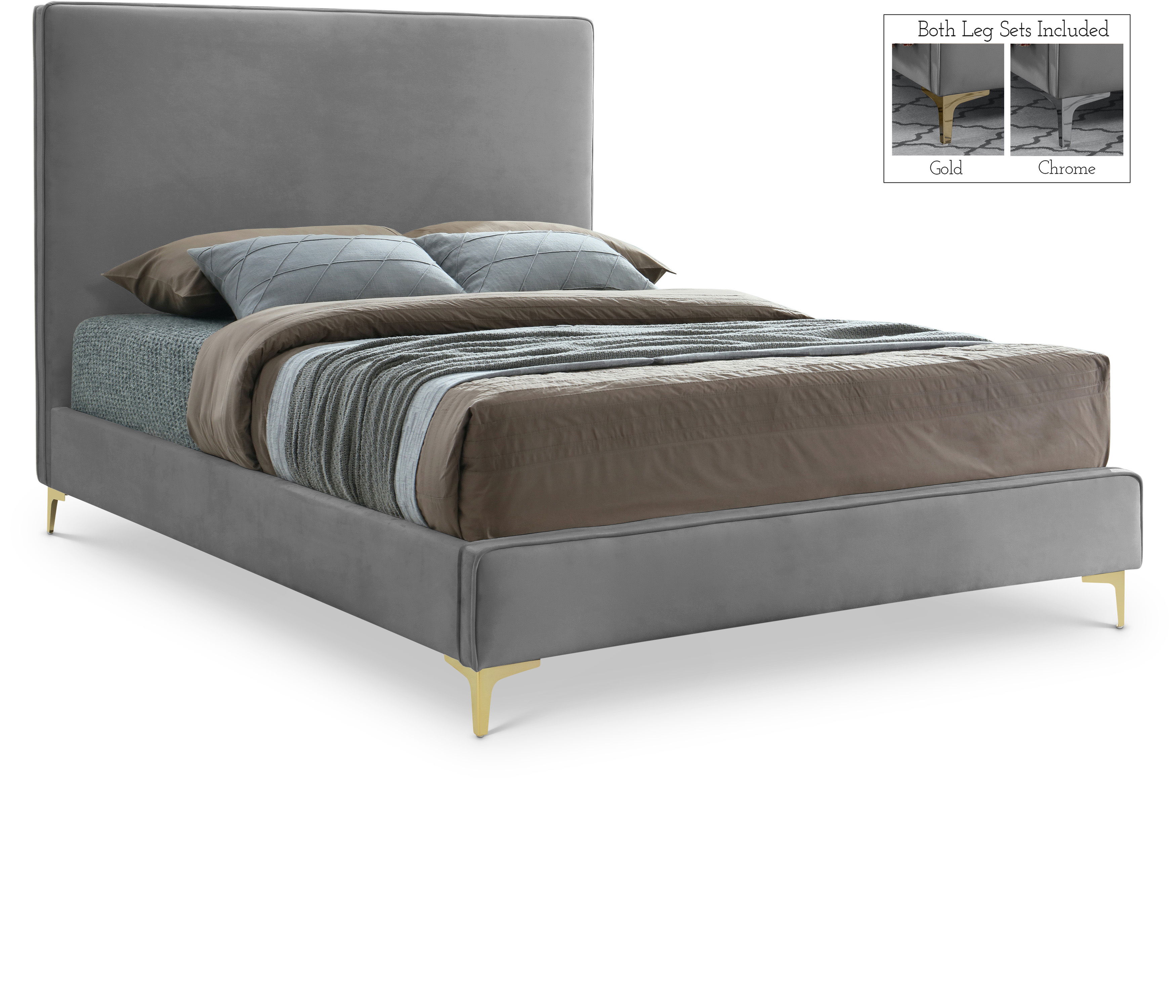 Geri - Queen Bed - Gray