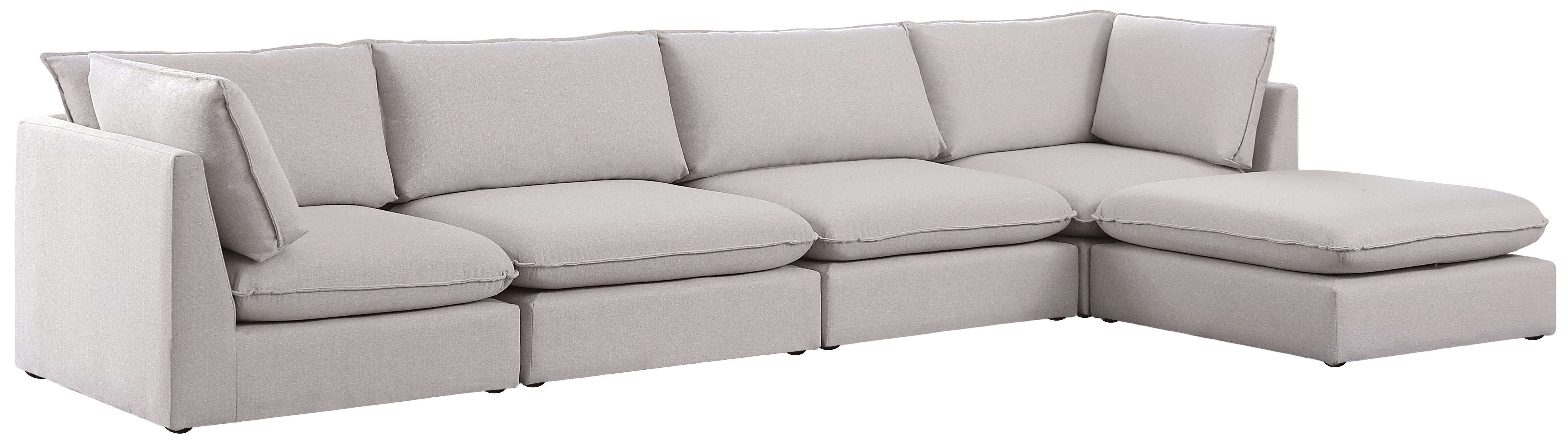 Mackenzie - 5 Piece Modular Sectional With Chaise - Beige