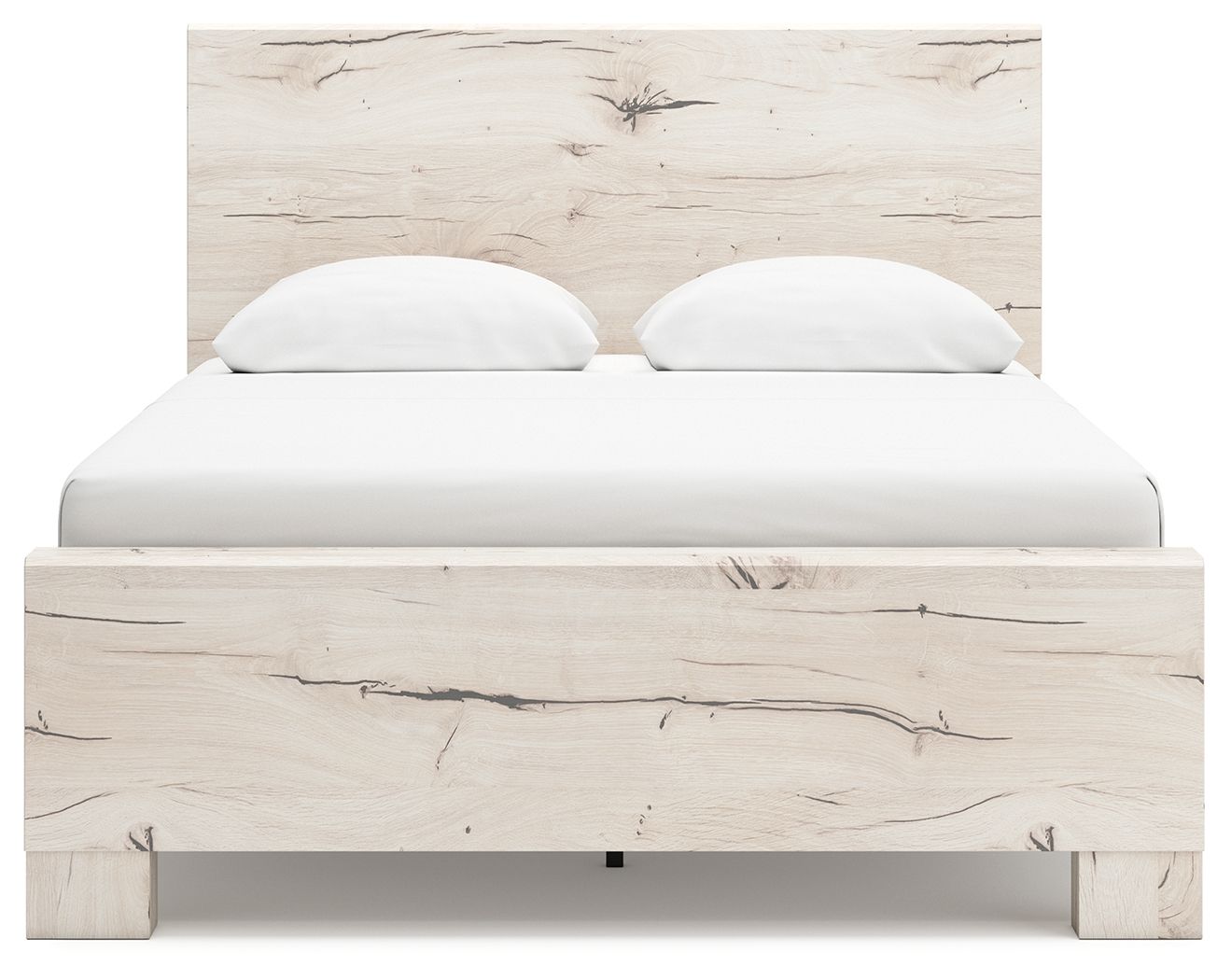 Ashley Furniture Lawroy - 5 Pc. - Dresser, Mirror, Queen Panel Bed - Light Natural - Image 9