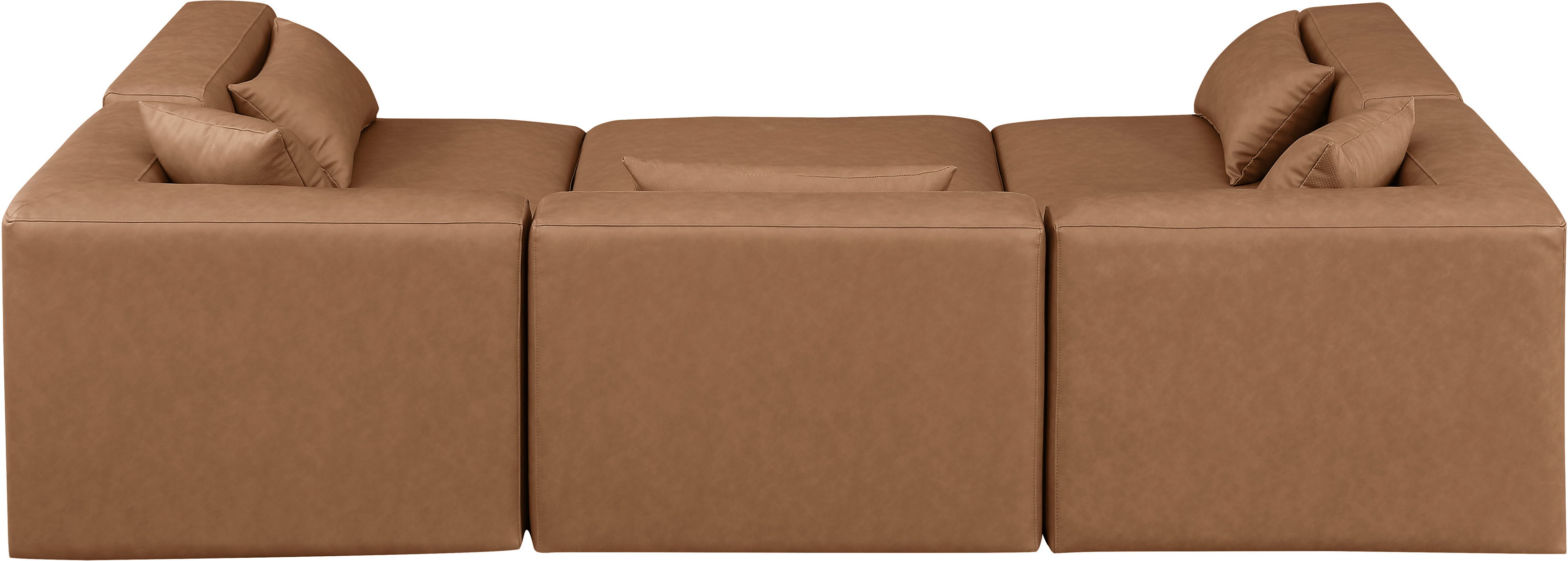 Cube - 6 Piece Modular Sectional - Brown