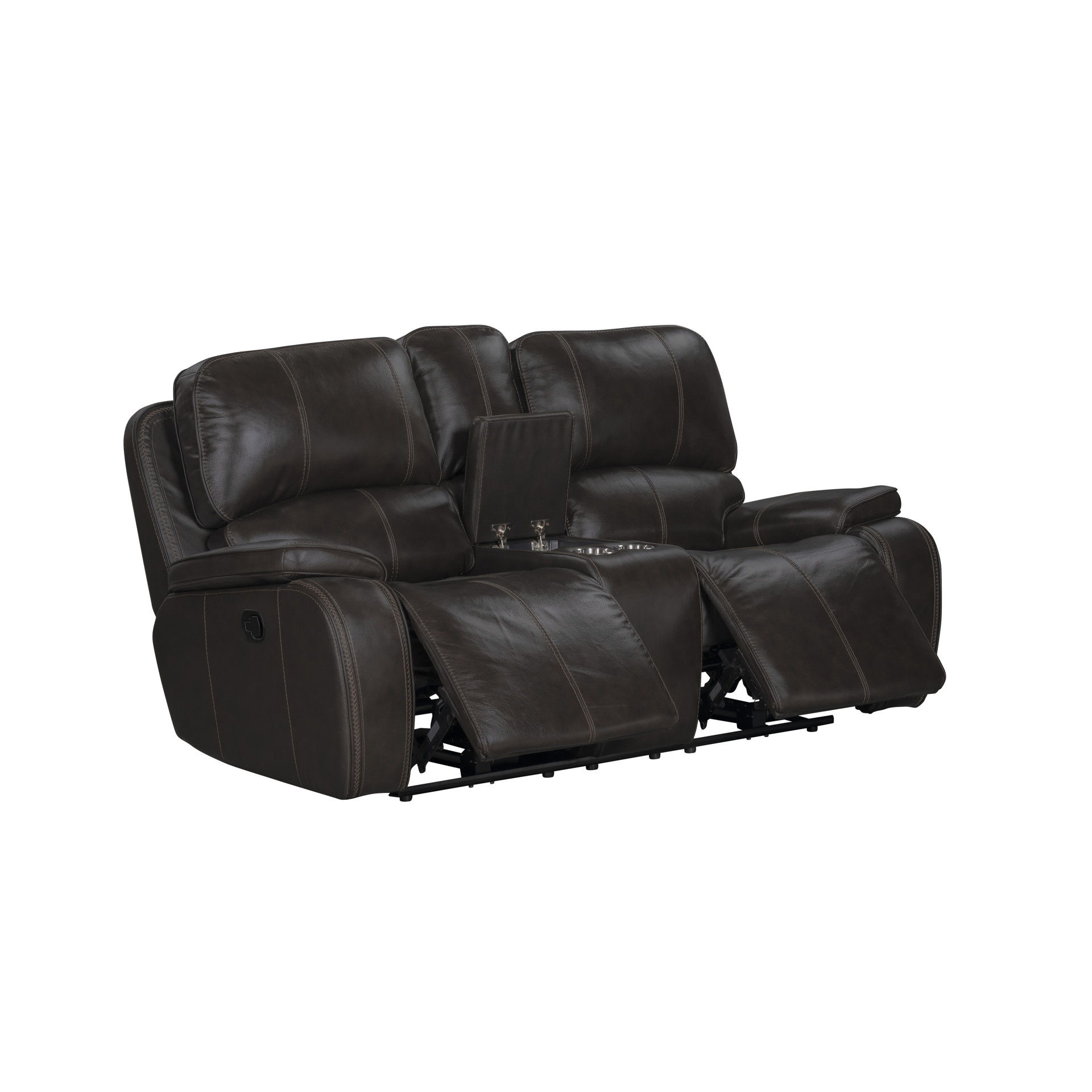 Brookings - Console Loveseat With Dual Recliners - Charcoal