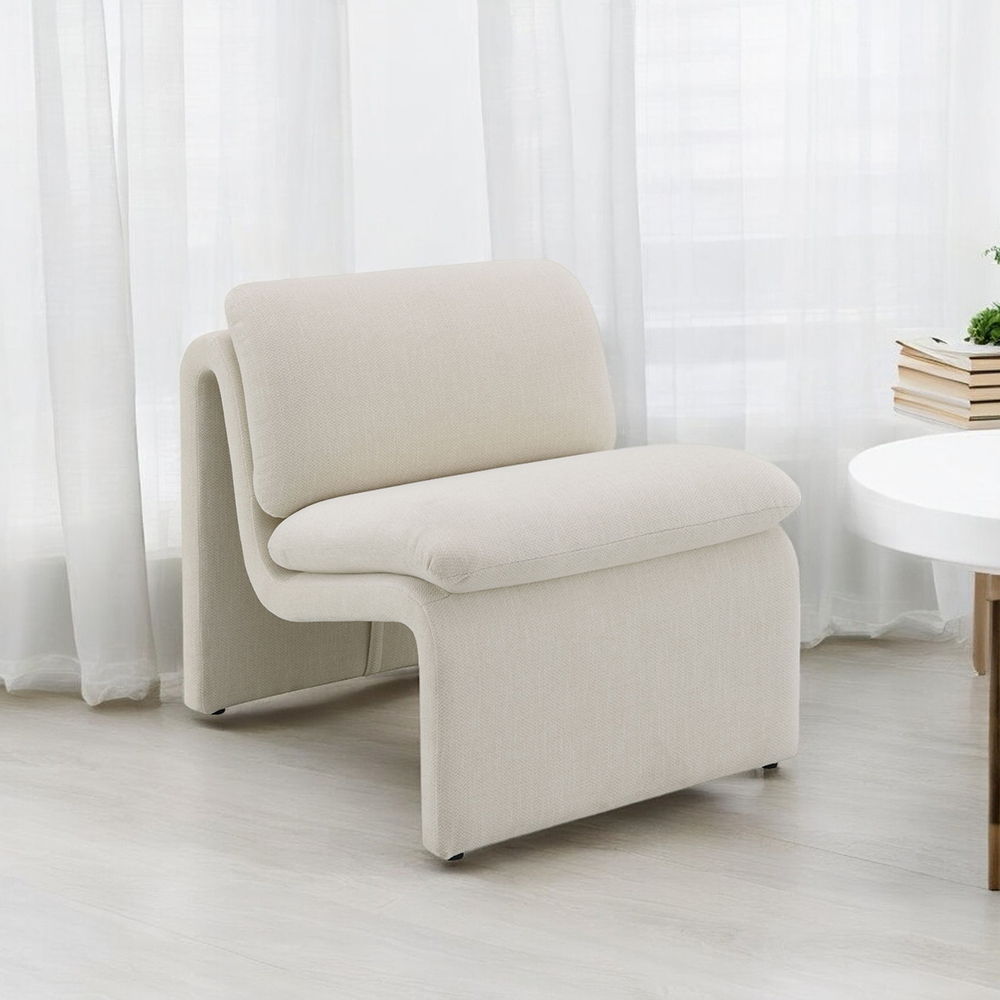 Jaeda - Accent Chair - Ivory Boucle, beige, view 6