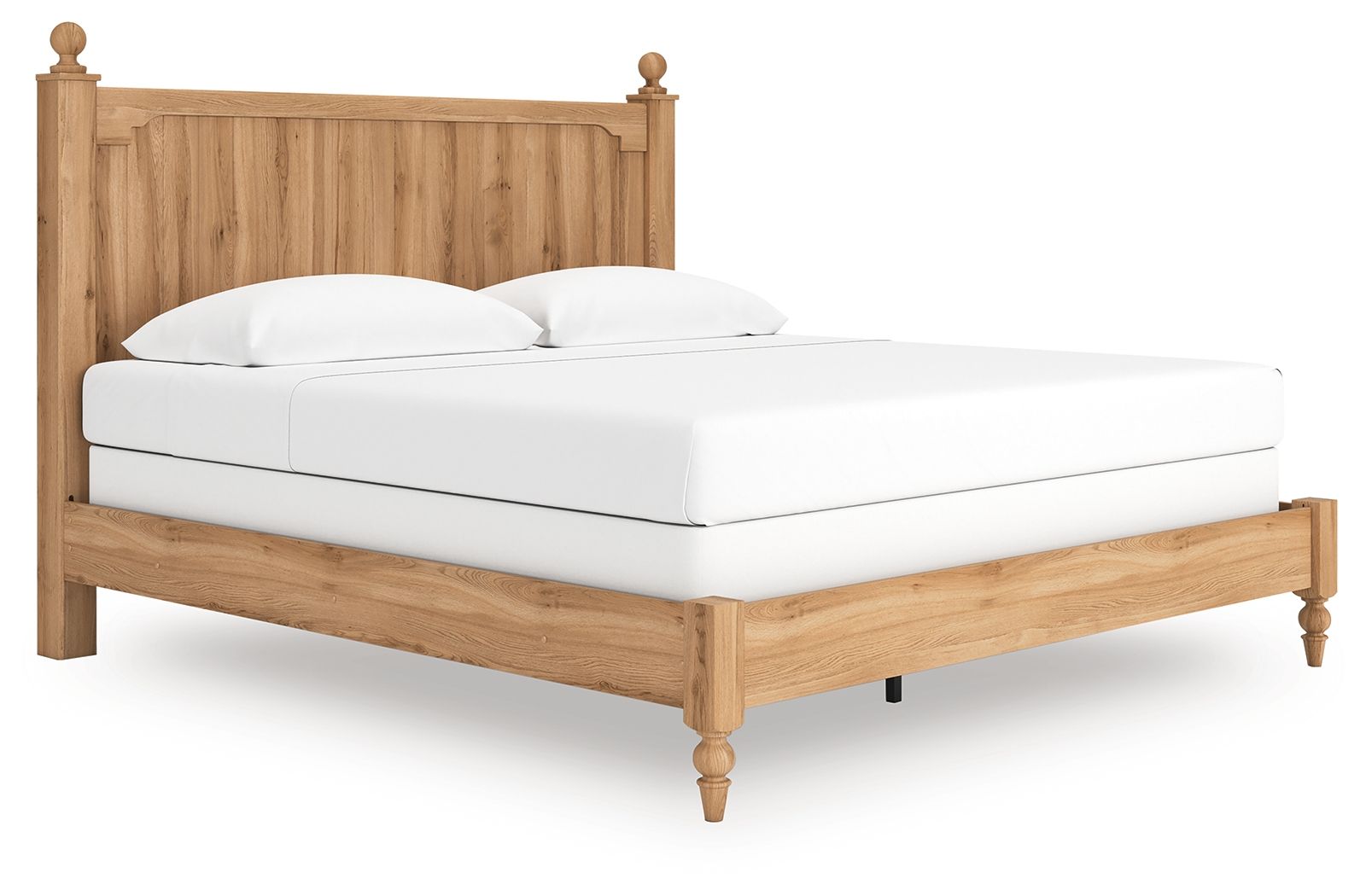 Aleaport - King Panel Bed - Warm Brown
