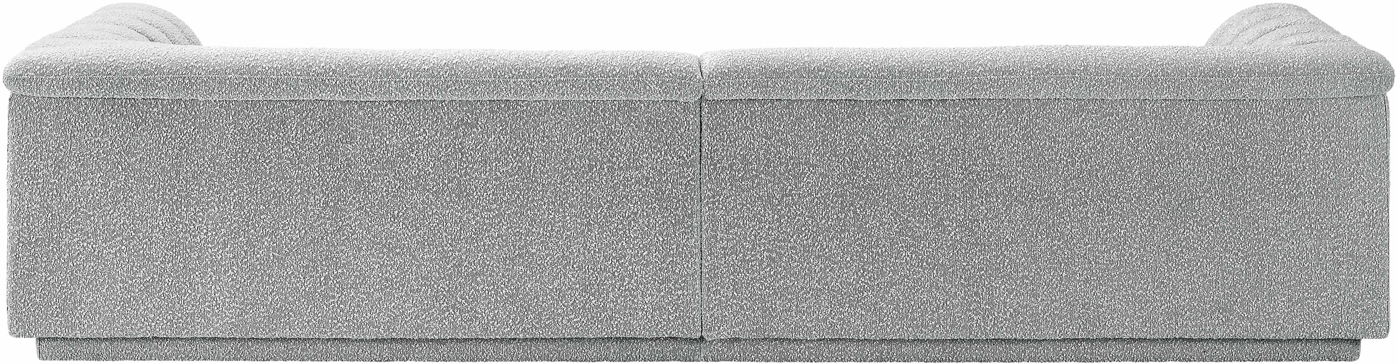 Cascade - Boucle Modular Sofa - Gray