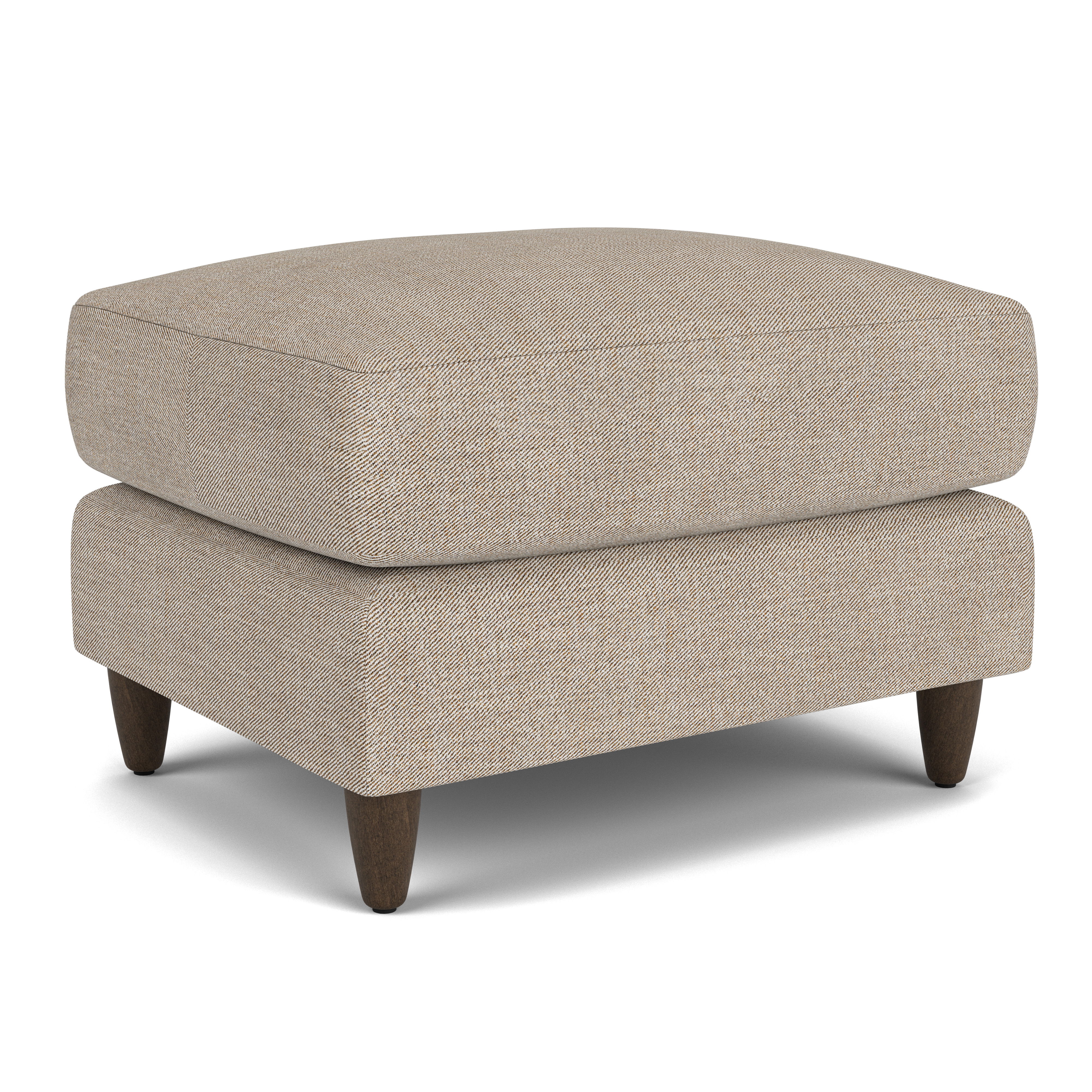 Fern - Fabric Ottoman, dark gray, view 3