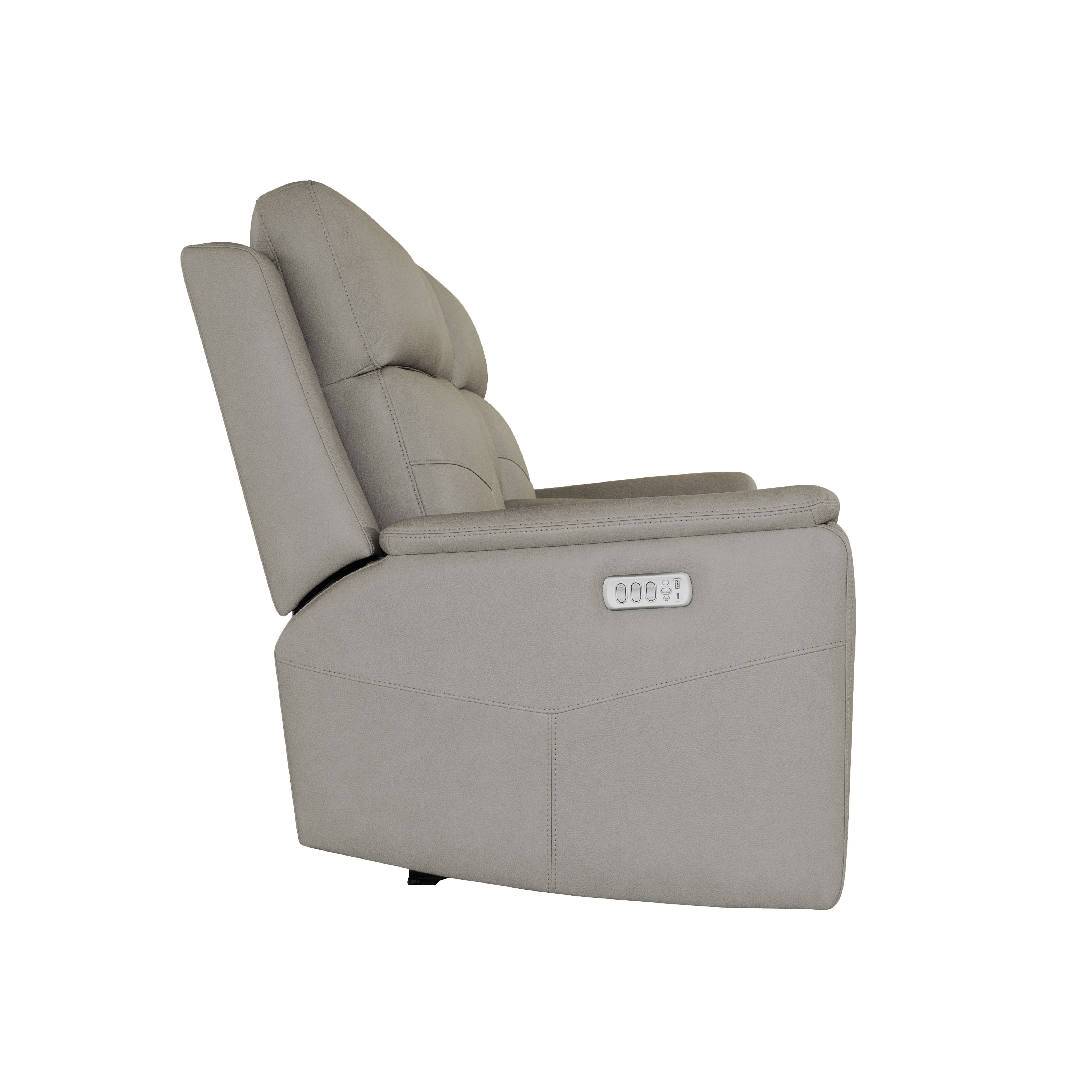 Vernon - Power Reclining Loveseat With Console, Power Headrests, Lumbar, Heat & Massage - Dove Gray, light gray, view 5