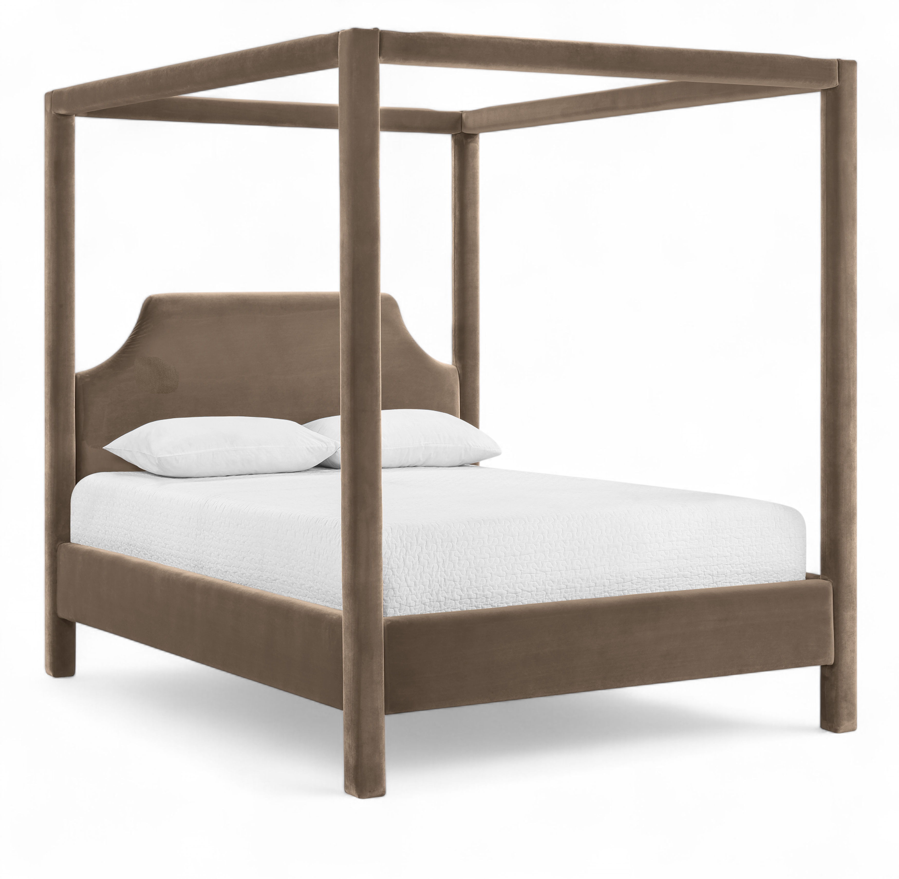 Dawson - Velvet Upholstered King Bed - Taupe