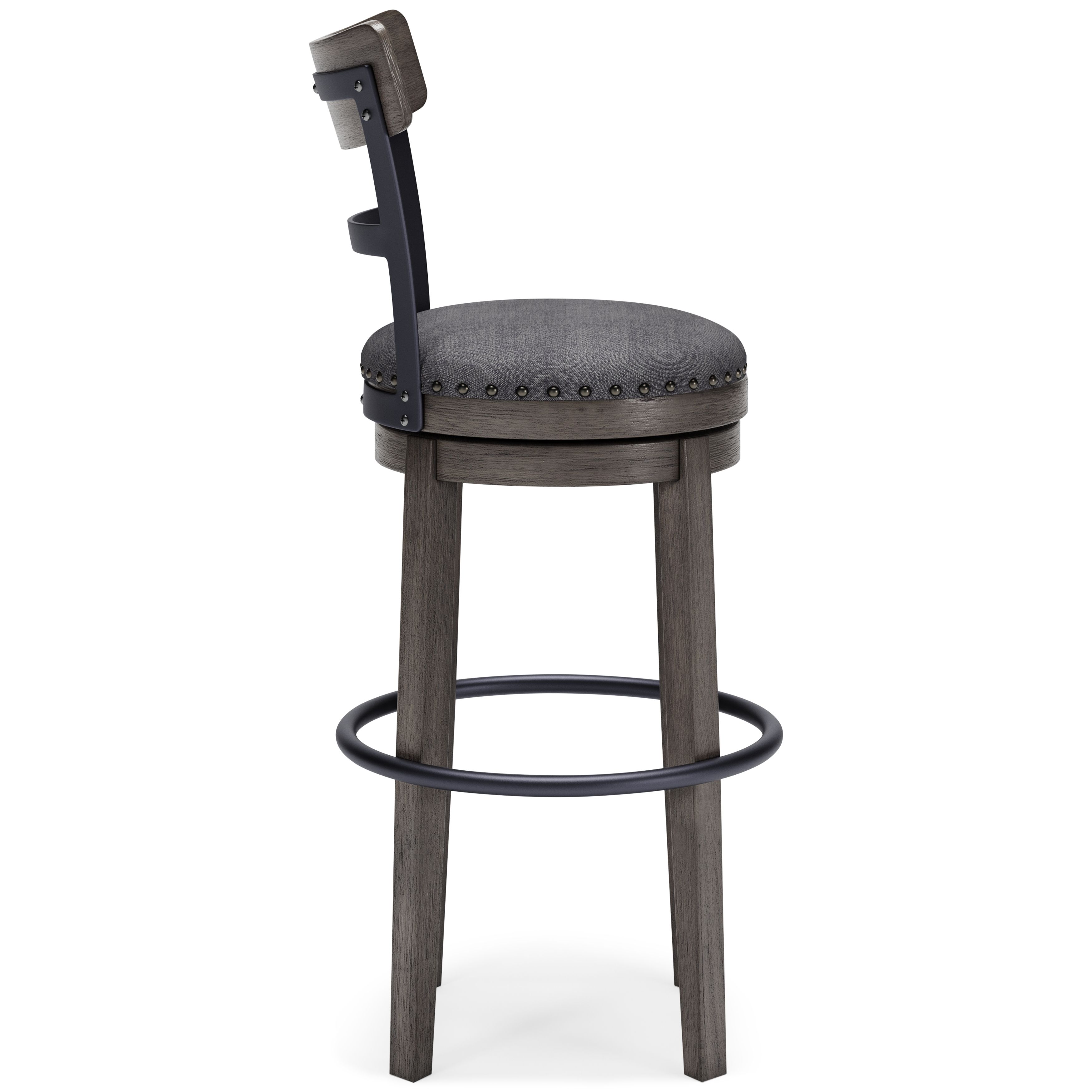 Ashley Furniture Caitbrook - Tall UPH Swivel Barstool - Gray - Image 7