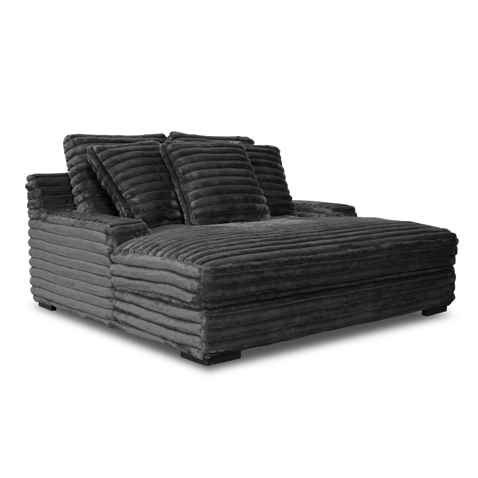 Embrace - Dual Chaise Lounge - Charcoal