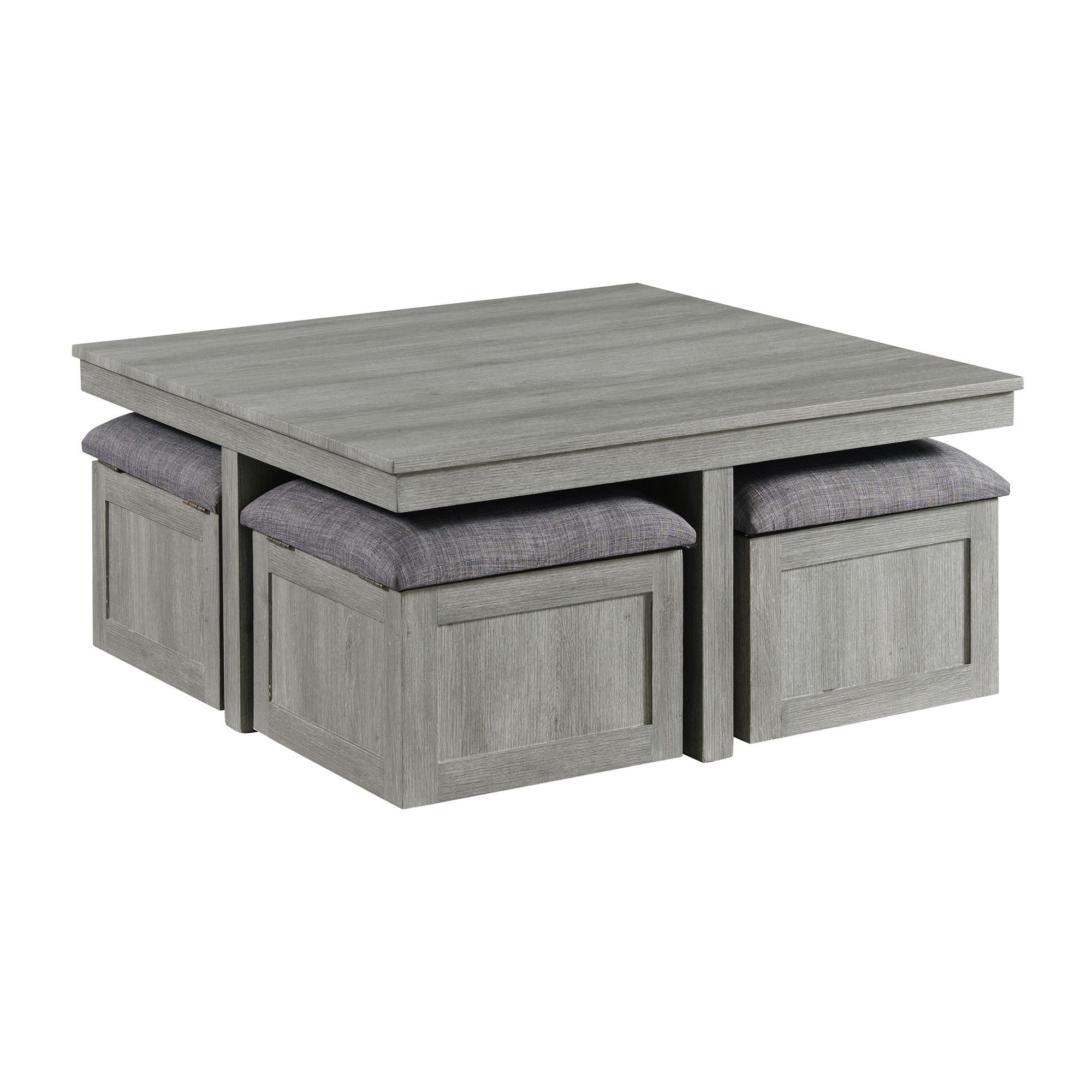 Coffee Table With Four Storage Stools
