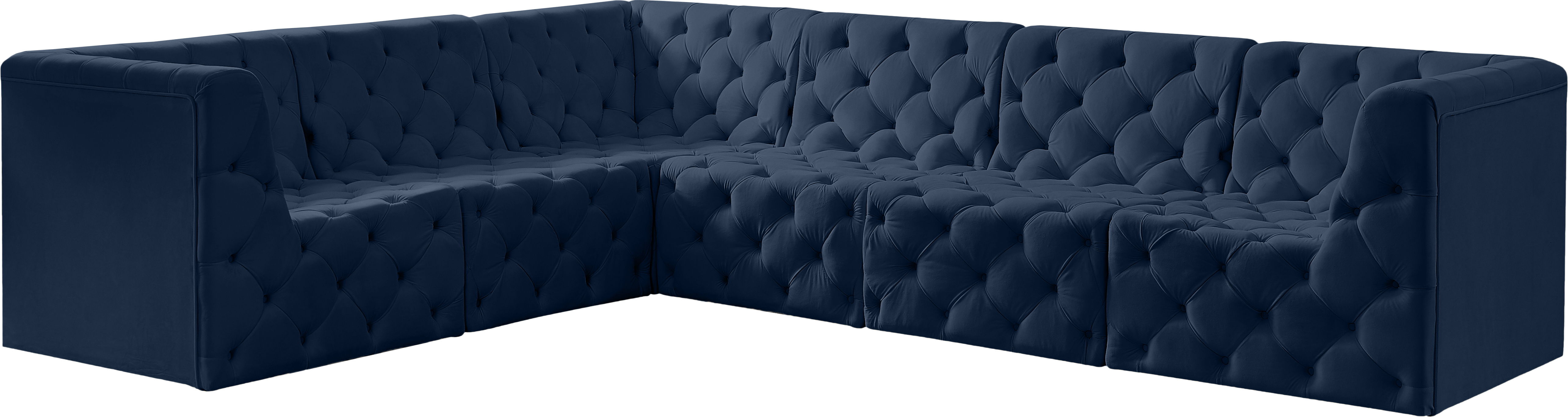 Tuft - 6 Piece Modular Corner Sectional - Navy