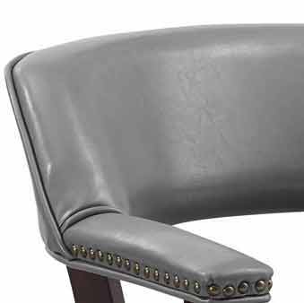 Tournament - Arm Chair With Casters - Gray
