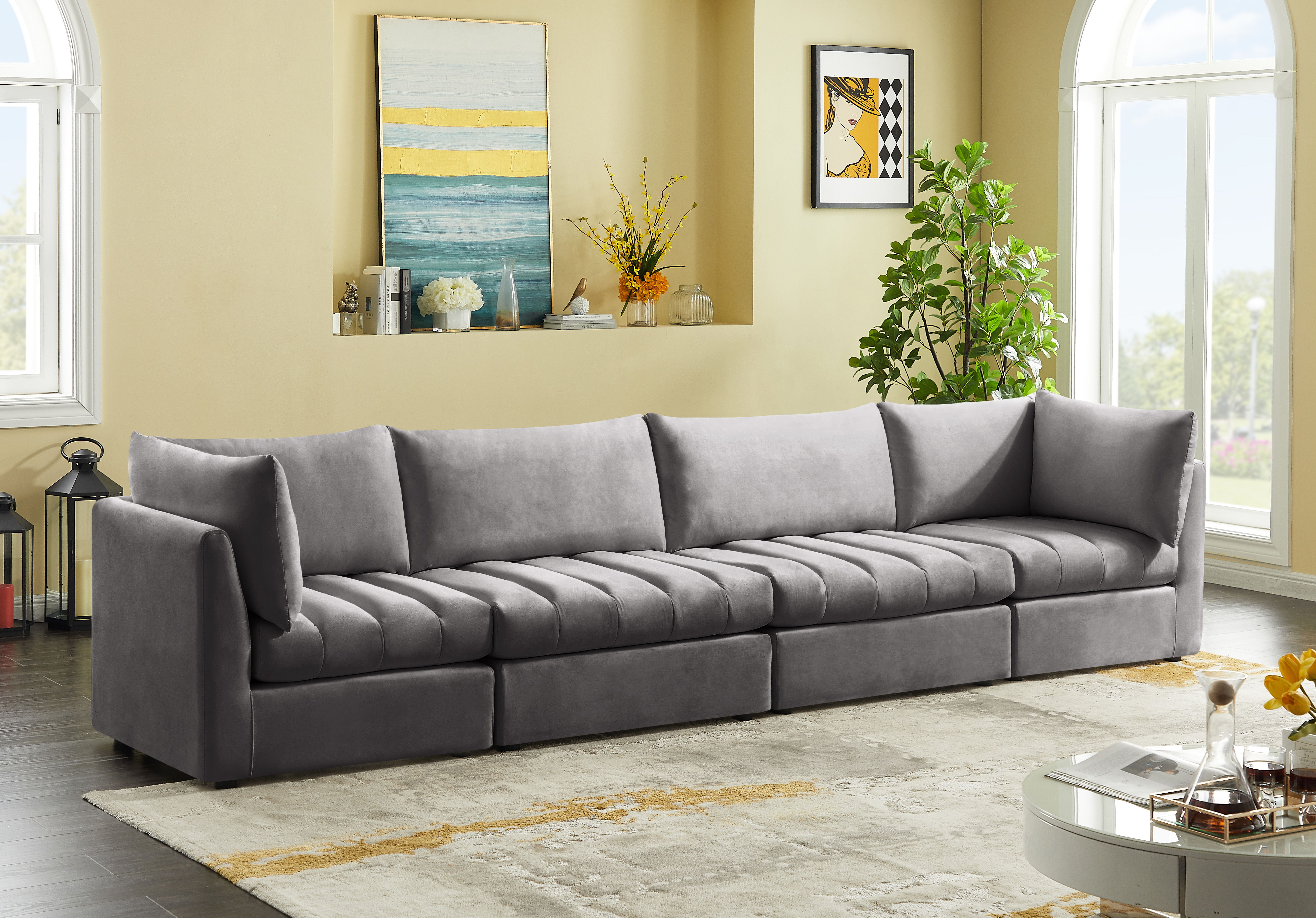 Jacob - Modular 4 Piece Sofa - Gray